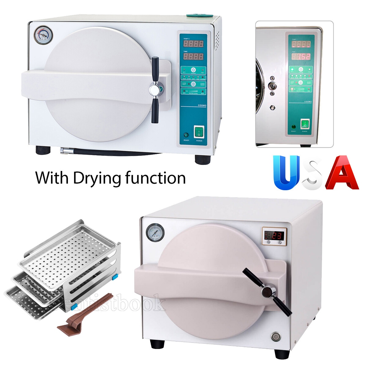 18L Dental Steam Autoclave Sterilizer Disinfection Cabine Drying Sterilizition