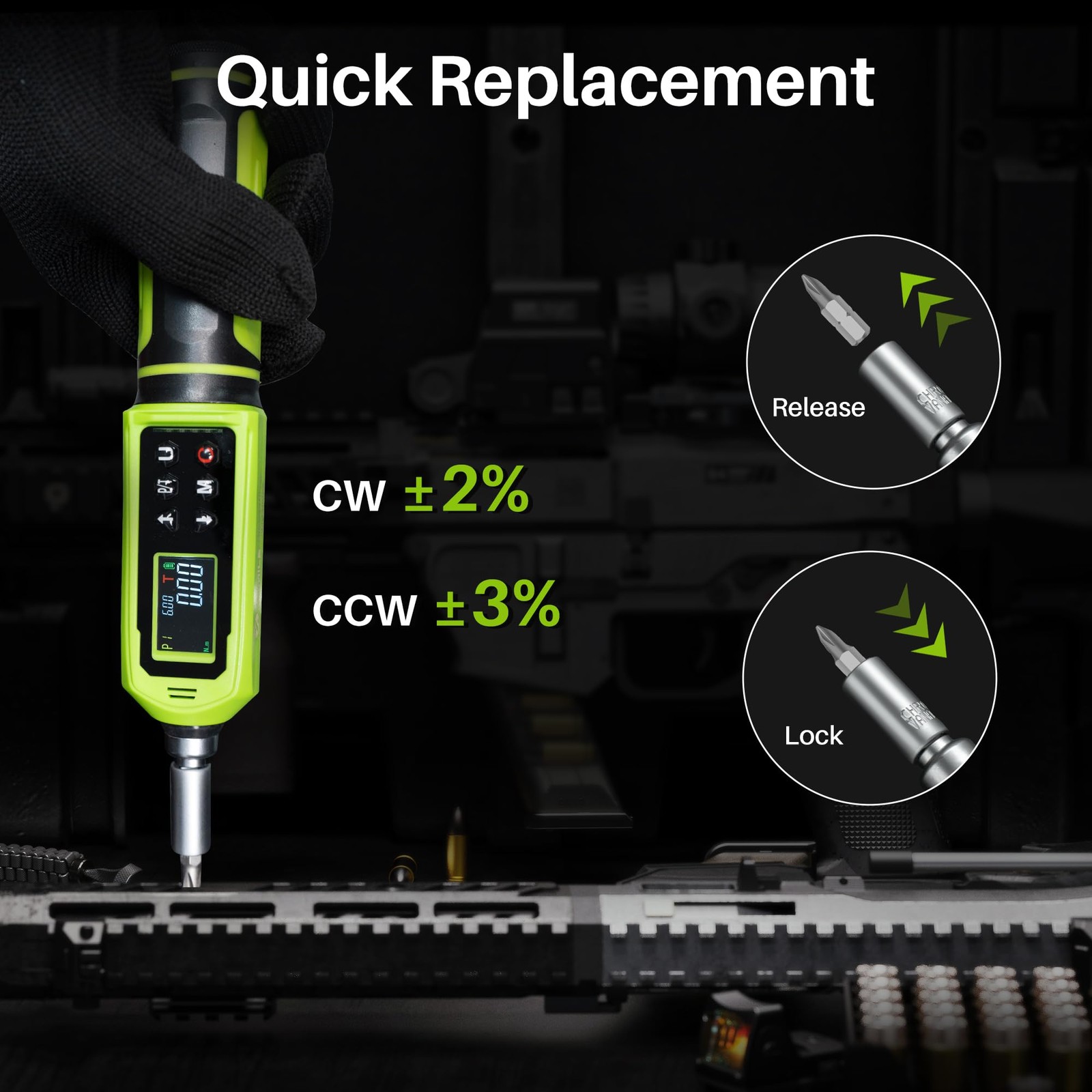 XEIMILE 1/4" Drive Digital Torque Screwdriver, 0.15-10N.m for Gunsmithing