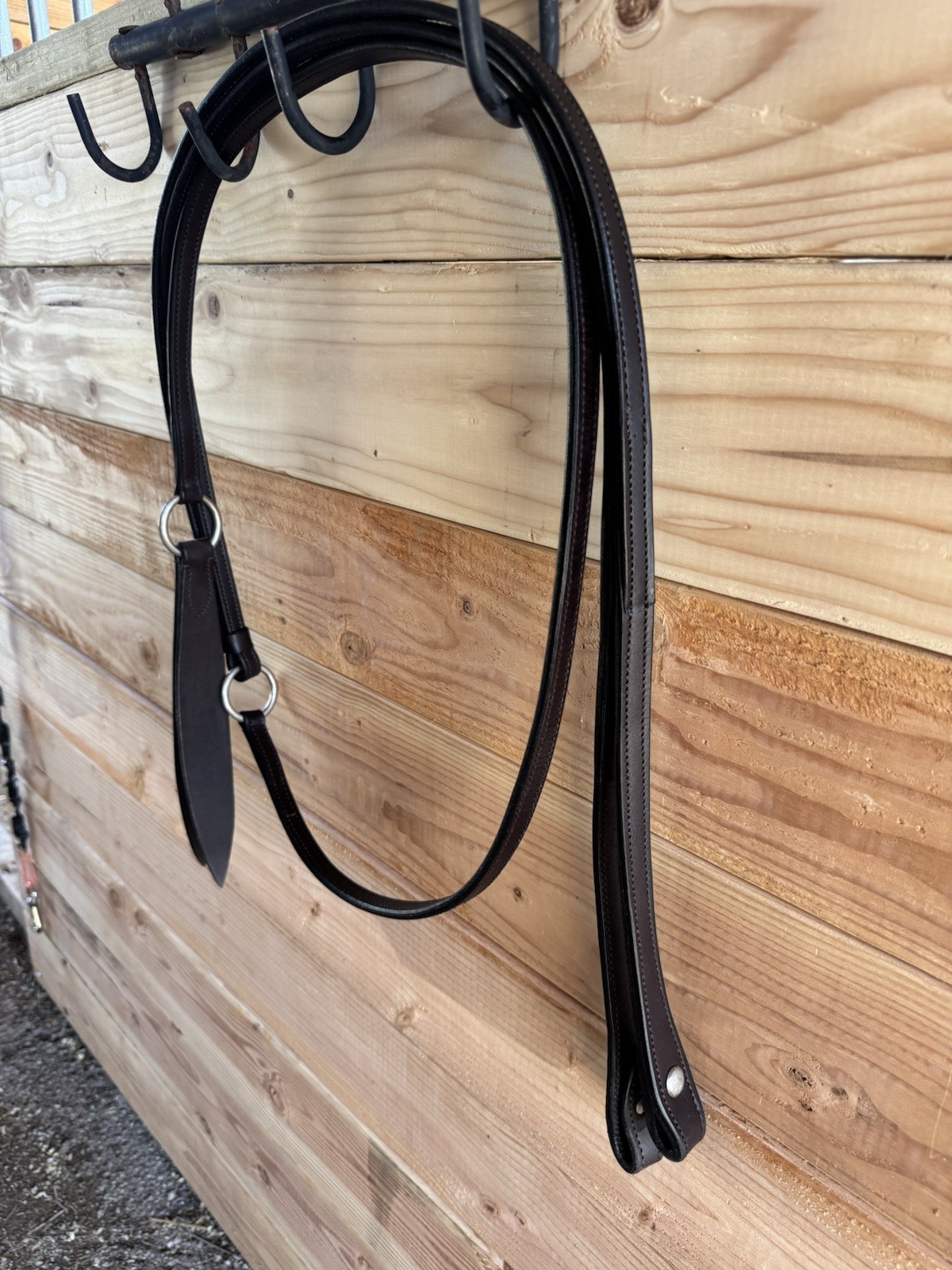 USED QUALITY LEATHER ROMMEL REINS DARK OIL WESTERN