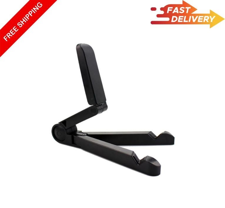 Portable Monitor Stand & Tablet - Adjustable, Foldable, Black