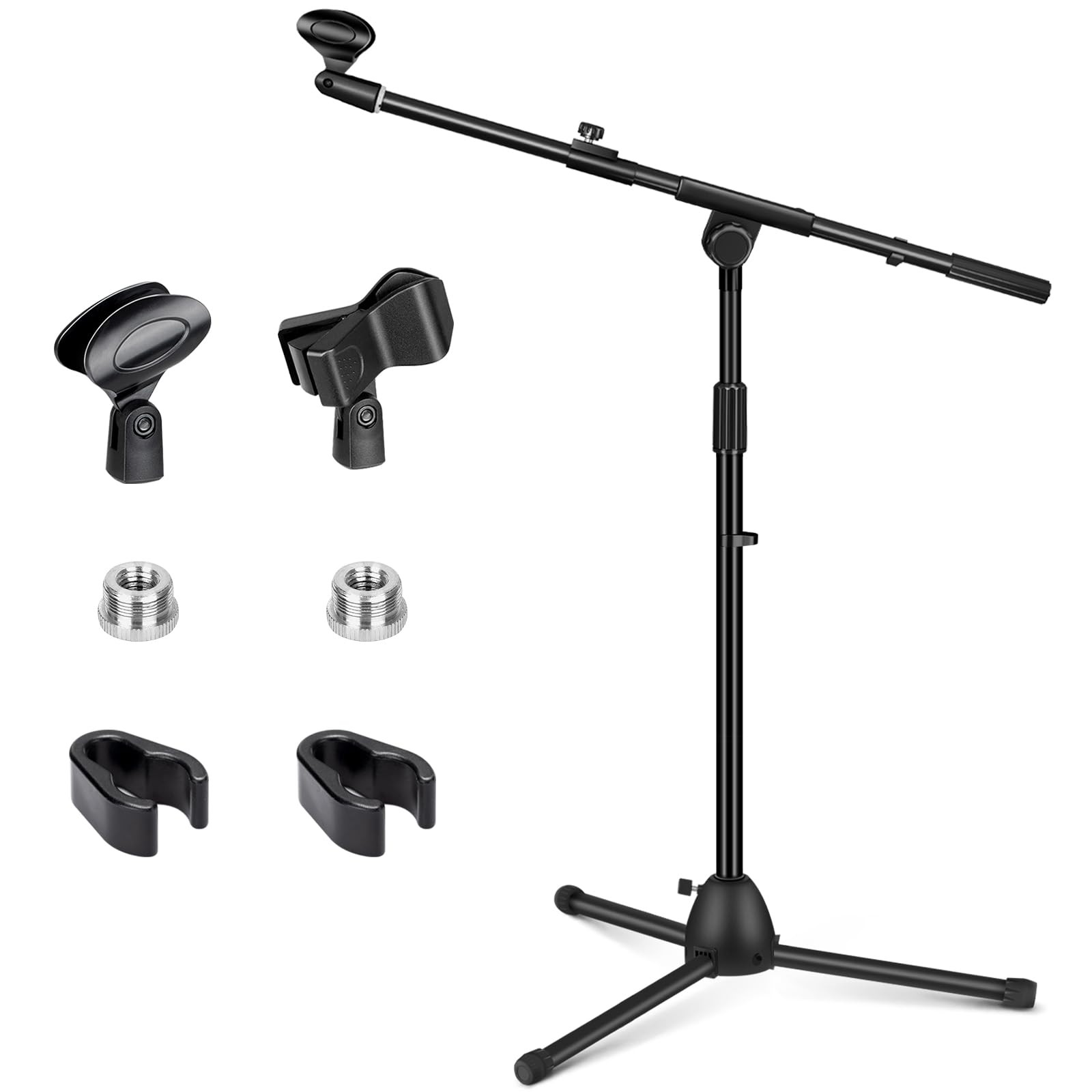 CAHAYA Microphone Stand Heavy-Duty Super Resistent Tripod Boom Universal Mic ...