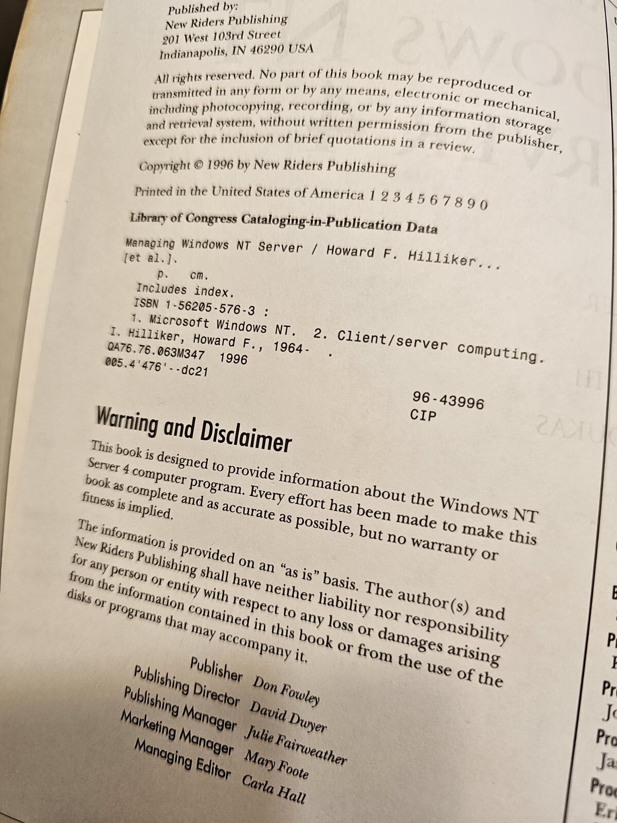 Windows NT Server 4 Unused Managing