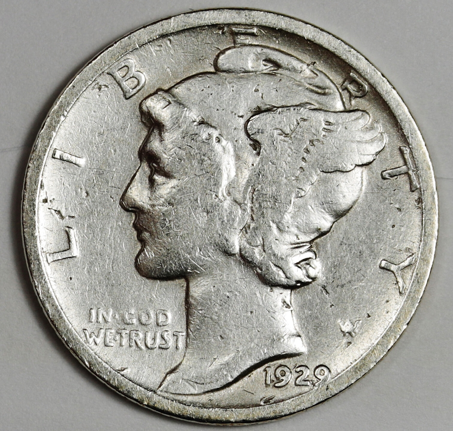 1929-d Mercury Dime.  Better Grade.  Inventory H.  167004