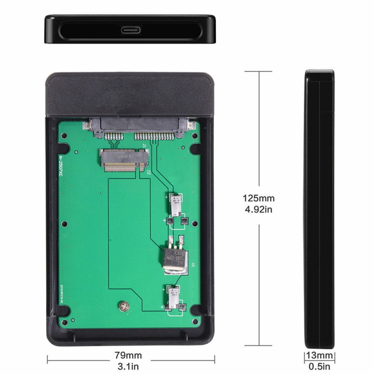 20+6Pin Thinkpad X1 Carbon SATA SSD to USB-C Type-C Hard Disk Case Enclosure