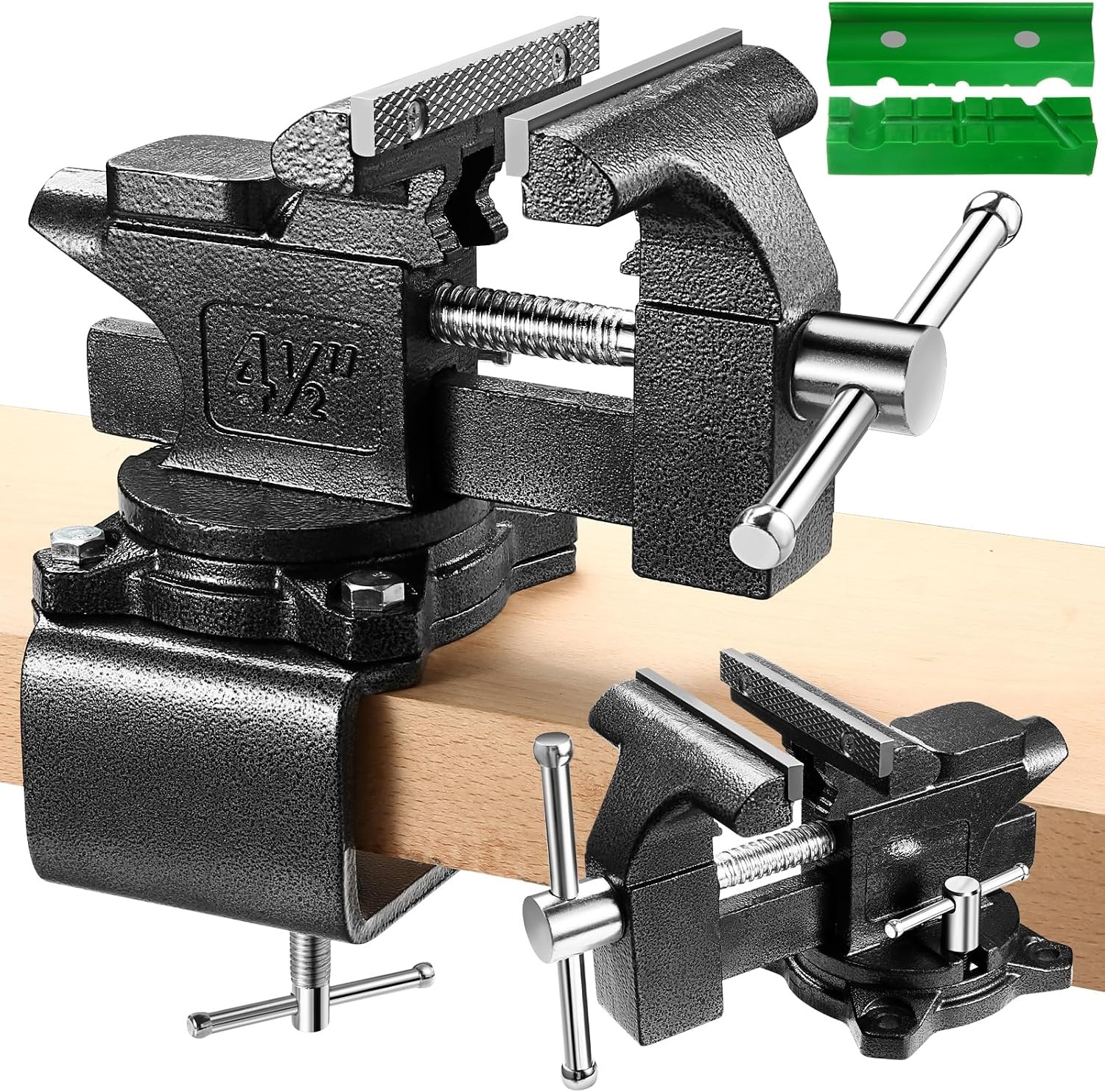 4.5 Inch Multi Purpose Bench Vise 270° Swivel Base Workshop DIY Clamp