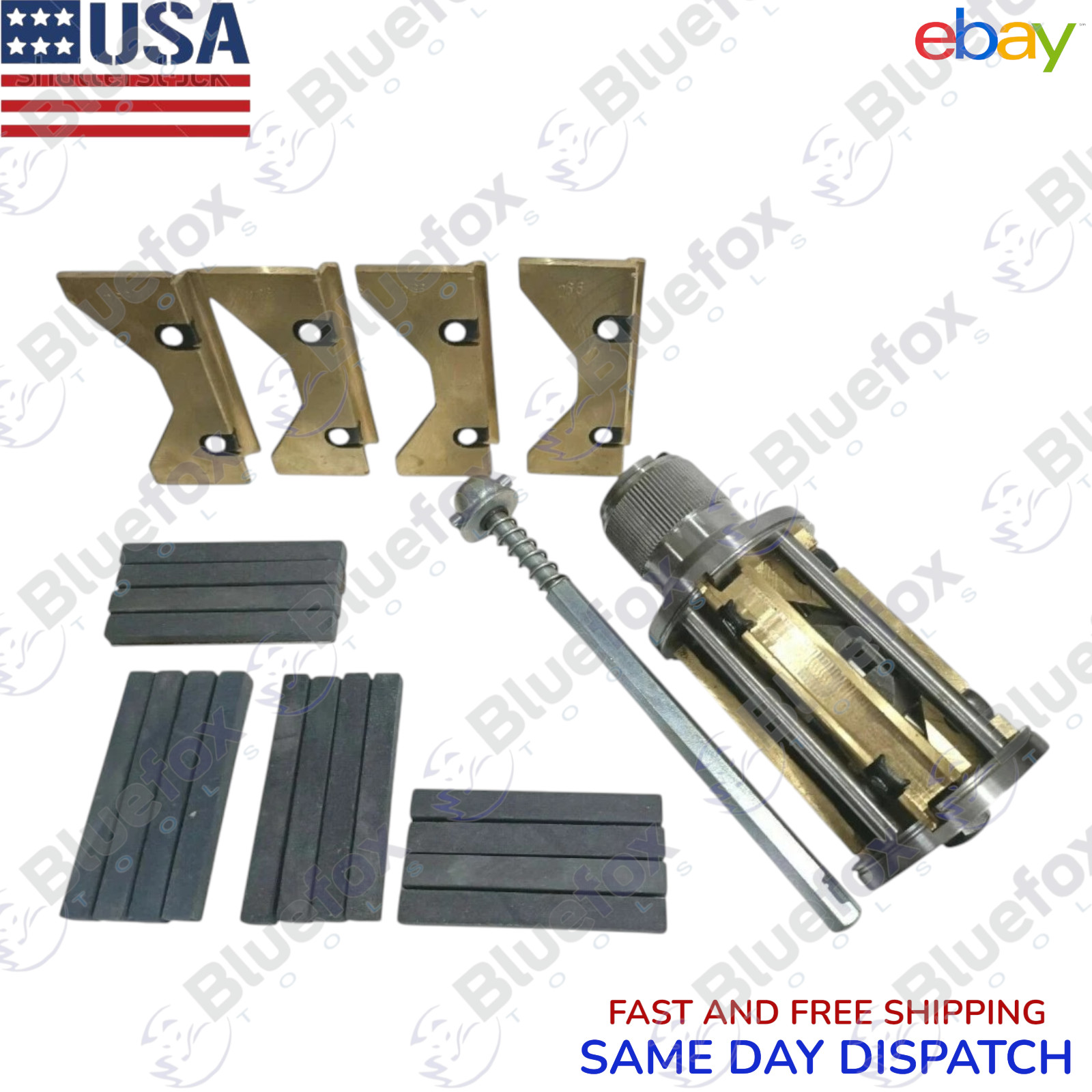 CYLINDER ENGINE HONE KIT- 2-1/2" to 5-1/2" Honing Machine + 4 Grit Stones Combo