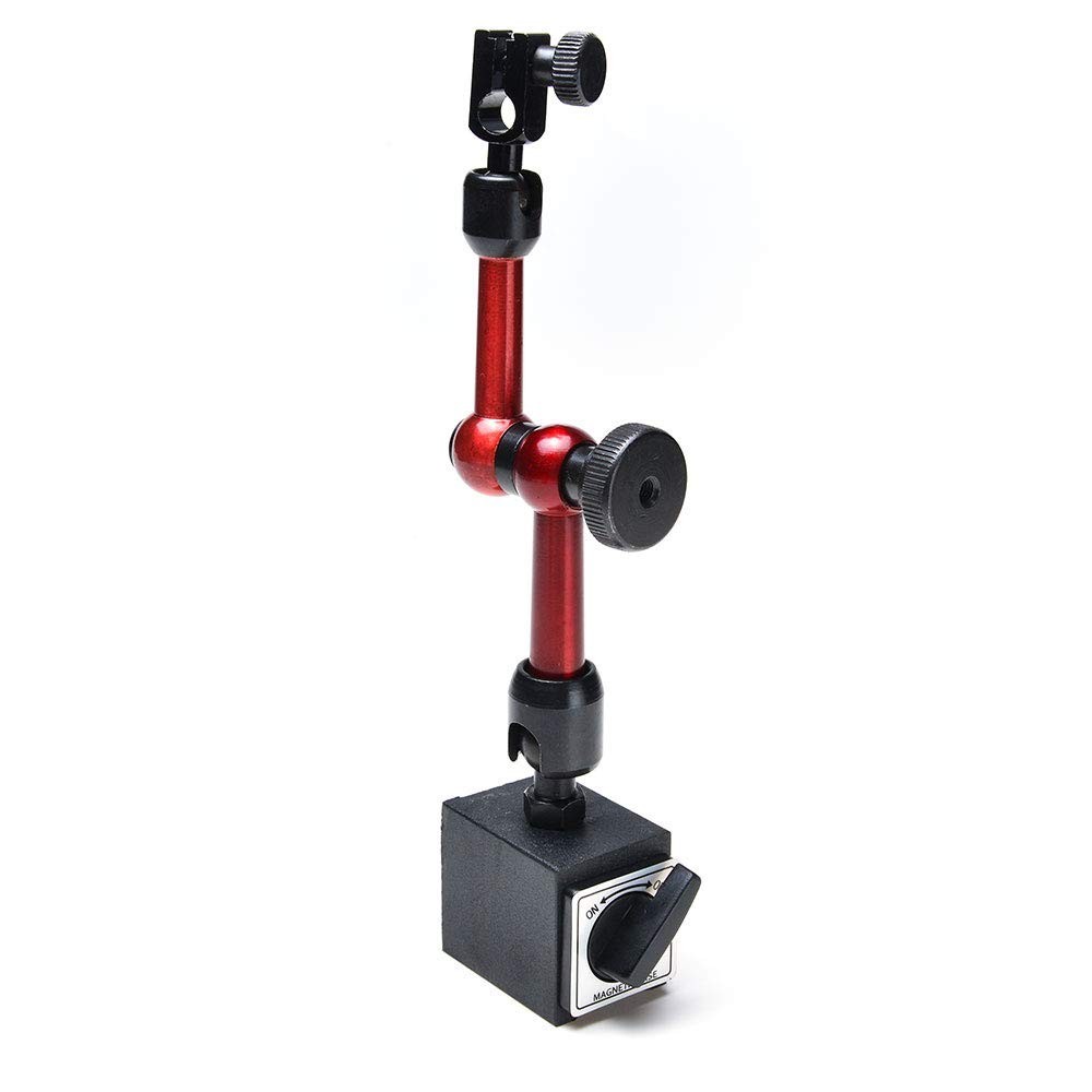 3-Joint Red Adjustable Magnetic Base Holder for Digital Dial Indicator