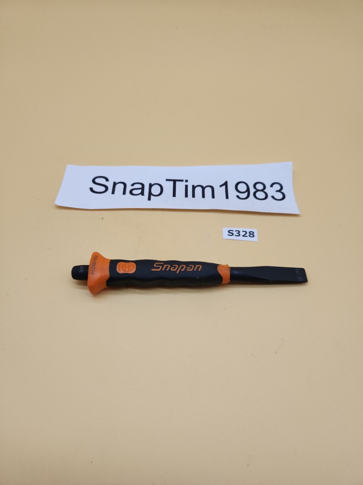 Snap-on Tools  Soft Grip 3/8" Flat Edge Chisel PCSG812O  ORANGE