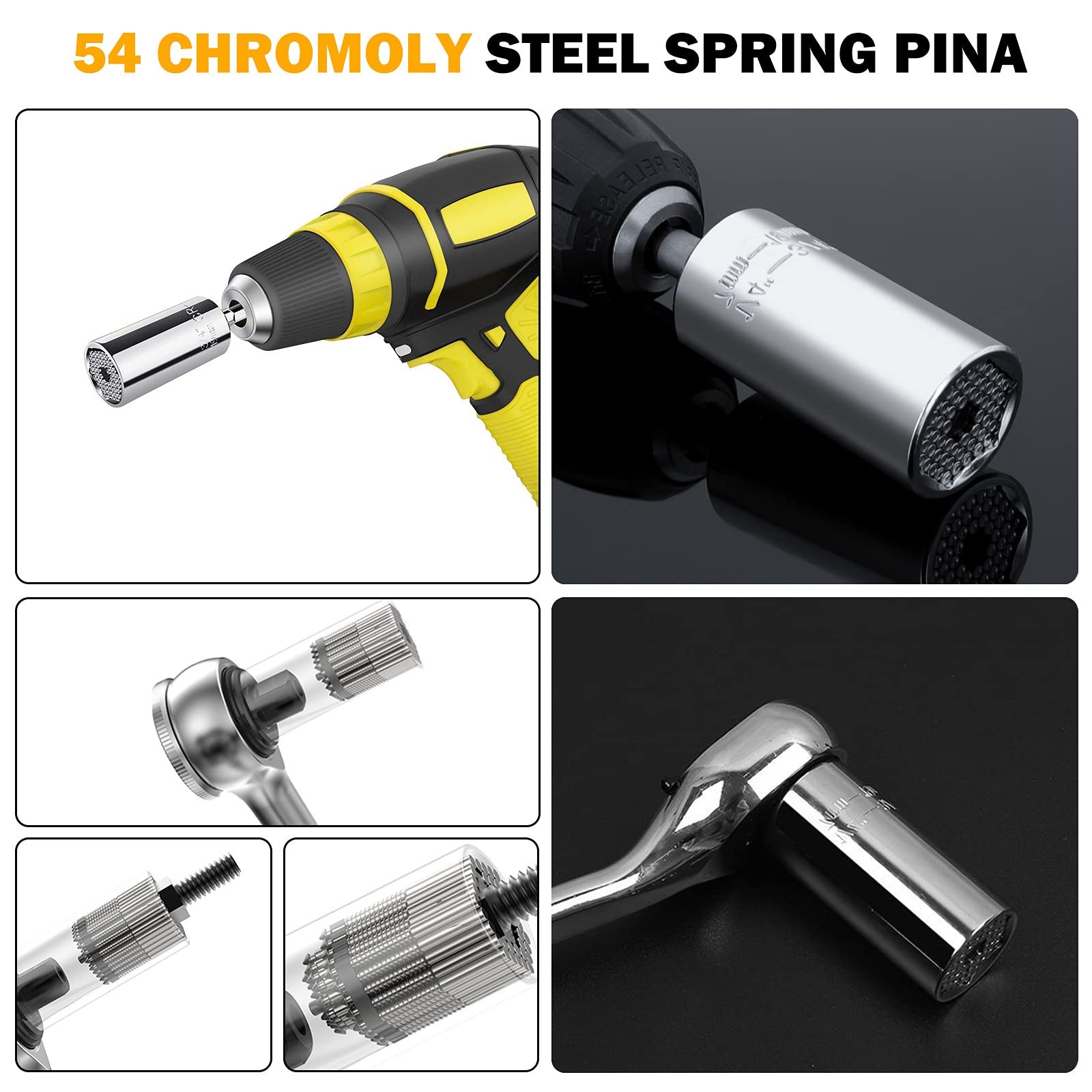 2 PCS Universal Socket Tool,Super Socket Unscrew Any Bolt, Adjustable Socket ...