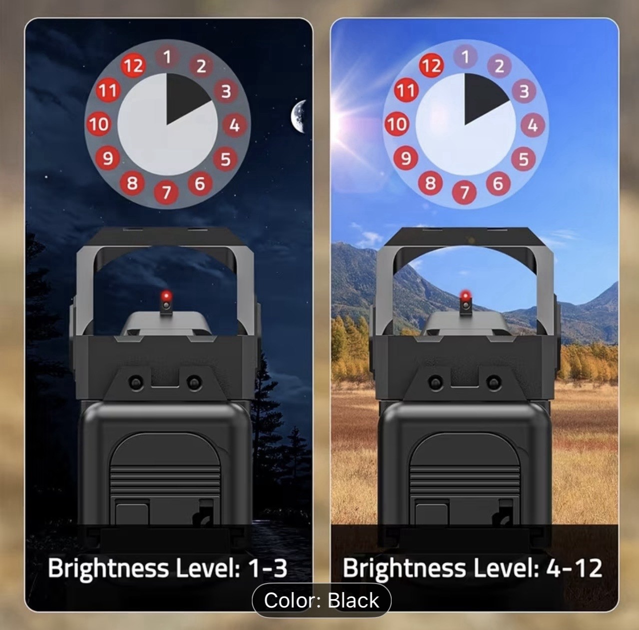Red Dot Sight, 2 MOA Shake Awake Optic Sight, Fast Target Acquisition Tactical