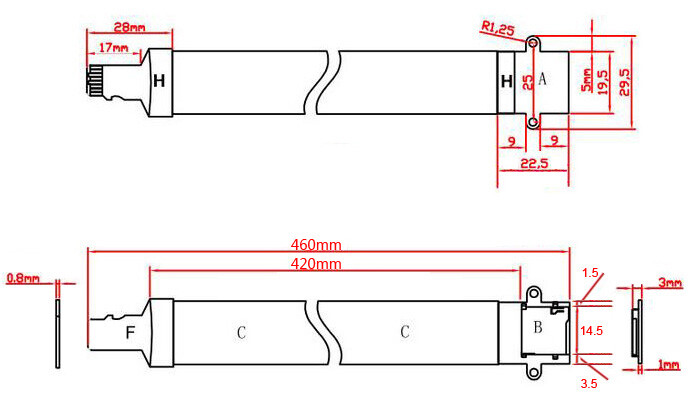 46cm Micro SD Extension Flex Cable Screw Fix Panel Slot Adapter TF Card Reader