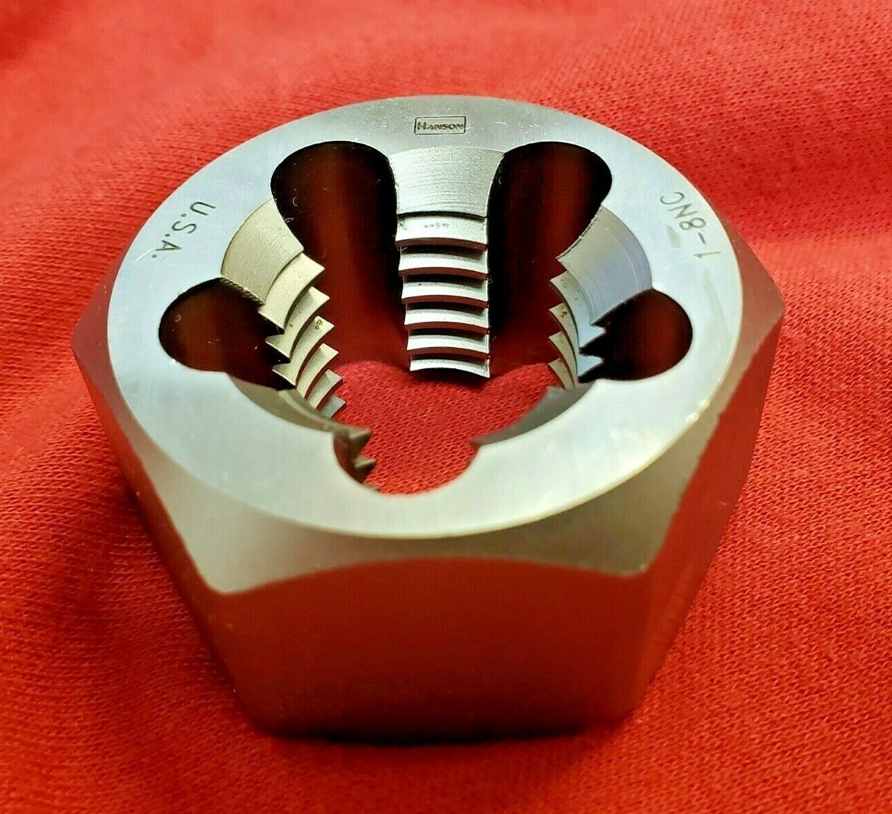7265 1"-8 NC x 1-13/16 Hex Die Irwin Hanson 7265 CS  Carbon Steel SAE