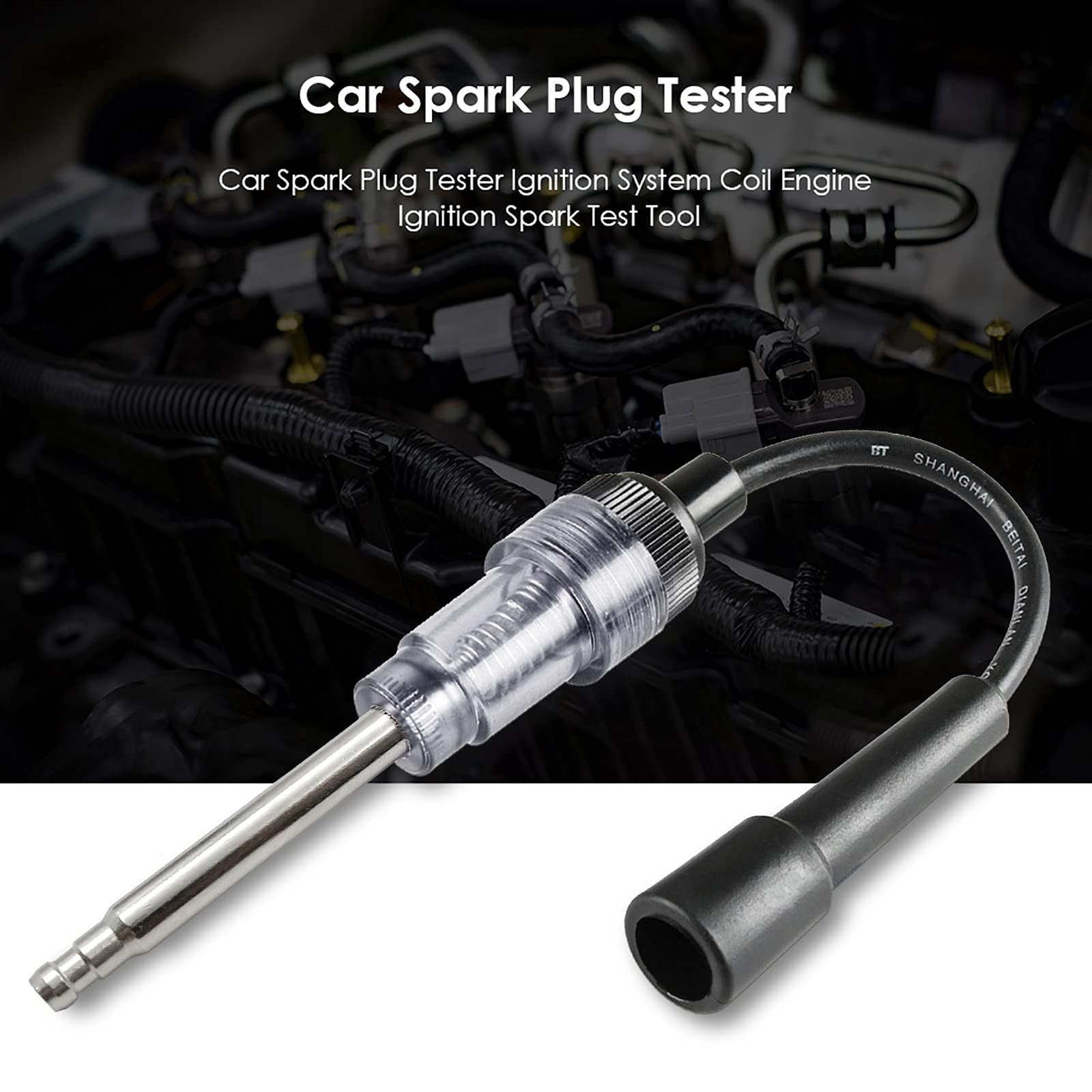 6 Pcs Spark Plug Tester Set - Engine Ignition Coil Diagnostic Tool for Cars