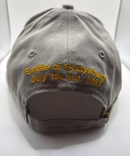 BATTLE OF GETTYSBURG CIVIL WAR GRAY CONFEDERATE CS ADJUSTABLE BALL CAP HAT