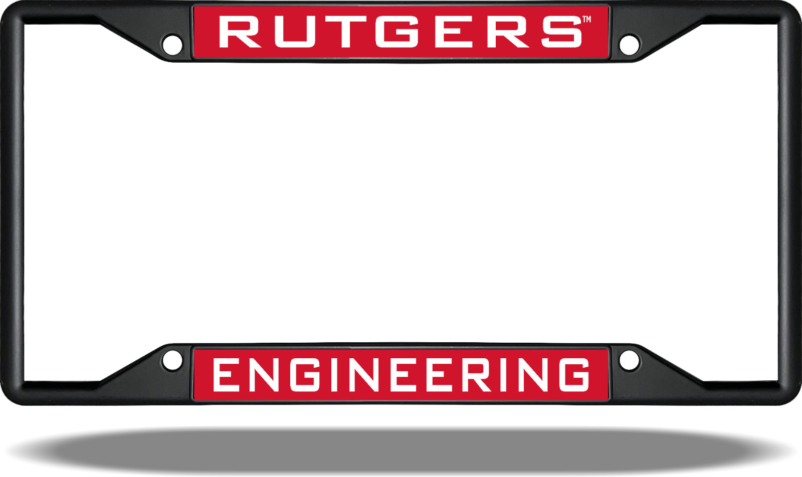 Rutgers ENGINEERING Black License Plate Frame