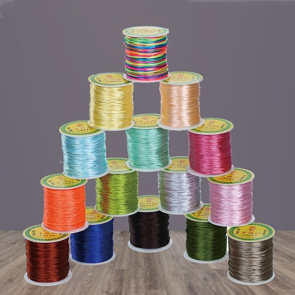 70m/Roll Nylon Thread Rattail Satin Cord Jewelry Beading String DIY Bracelet 1mm