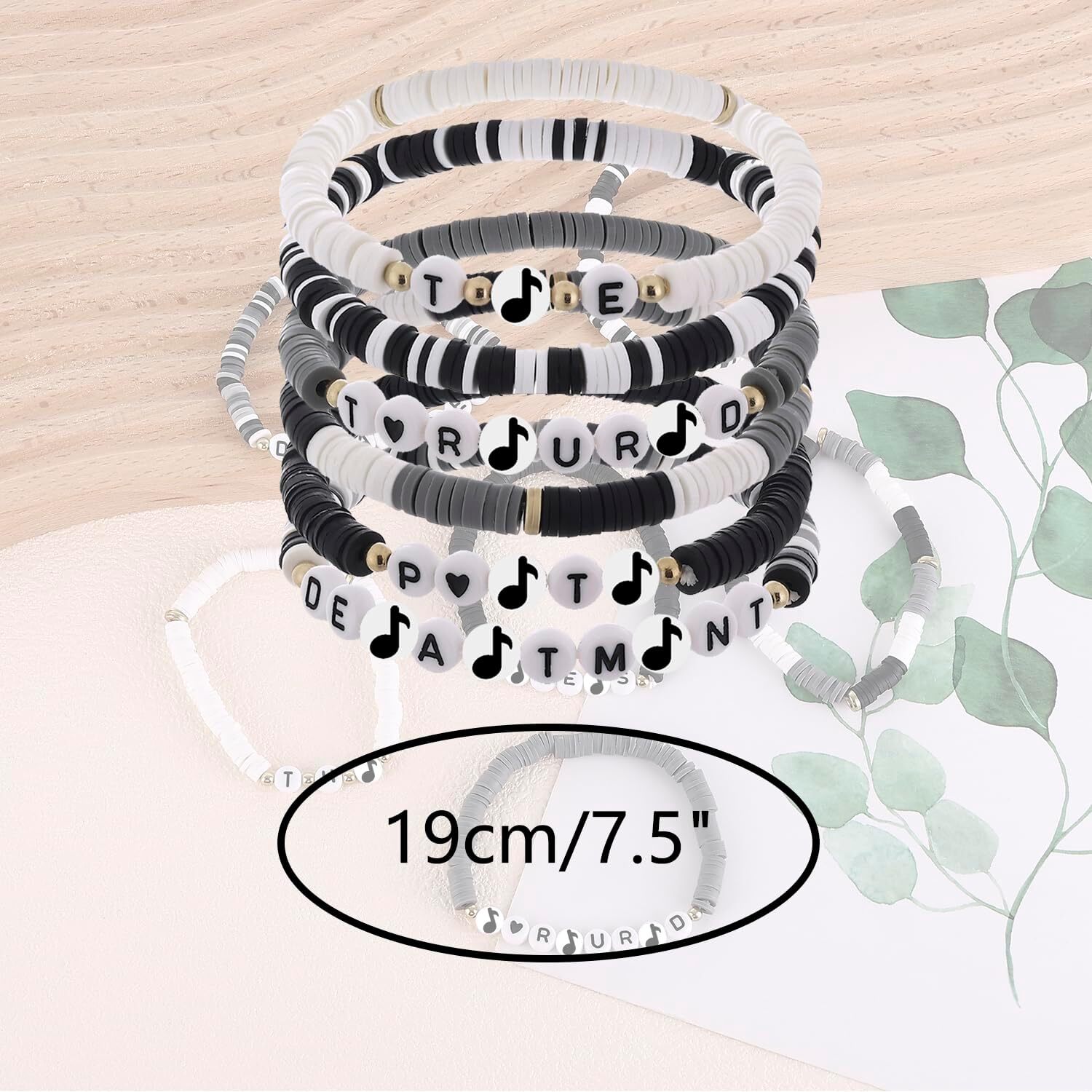 6 Handmade Friendship Stretch Bracelets, Style 1