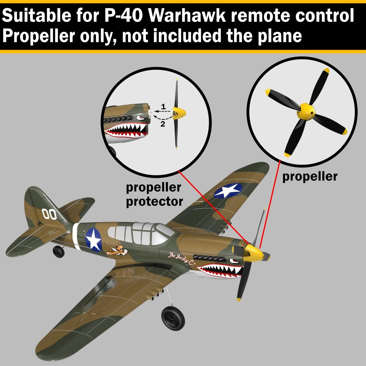 LEAMBE 3 Sets of 4-Blade Propeller Spare RC Plane Propellers Compatible with...