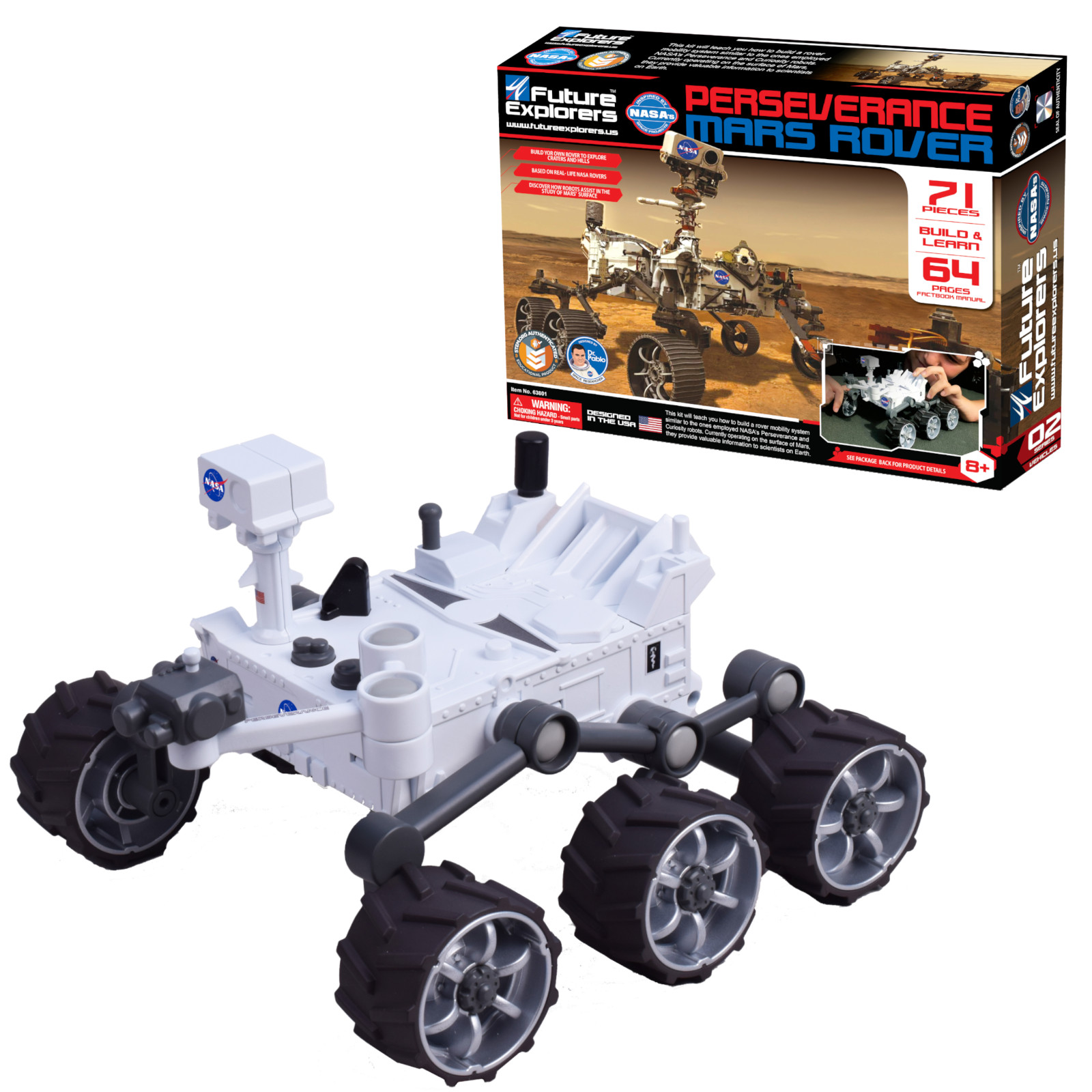 NASA Future Explorers - Mars Rover Build & Model STEM Powerful Motor Robotic Arm