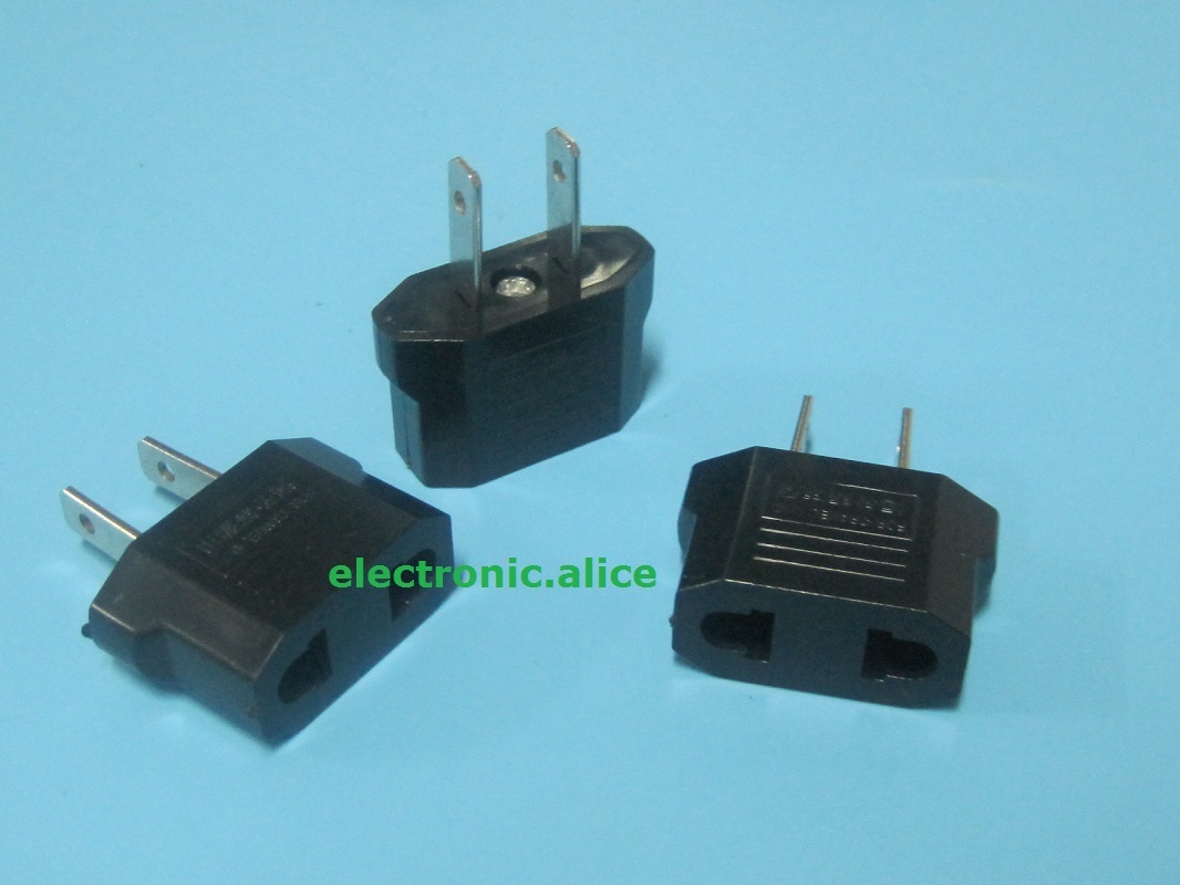 50pcs European Euro EU to US USA Charger Adapter Plug Outlet Converter