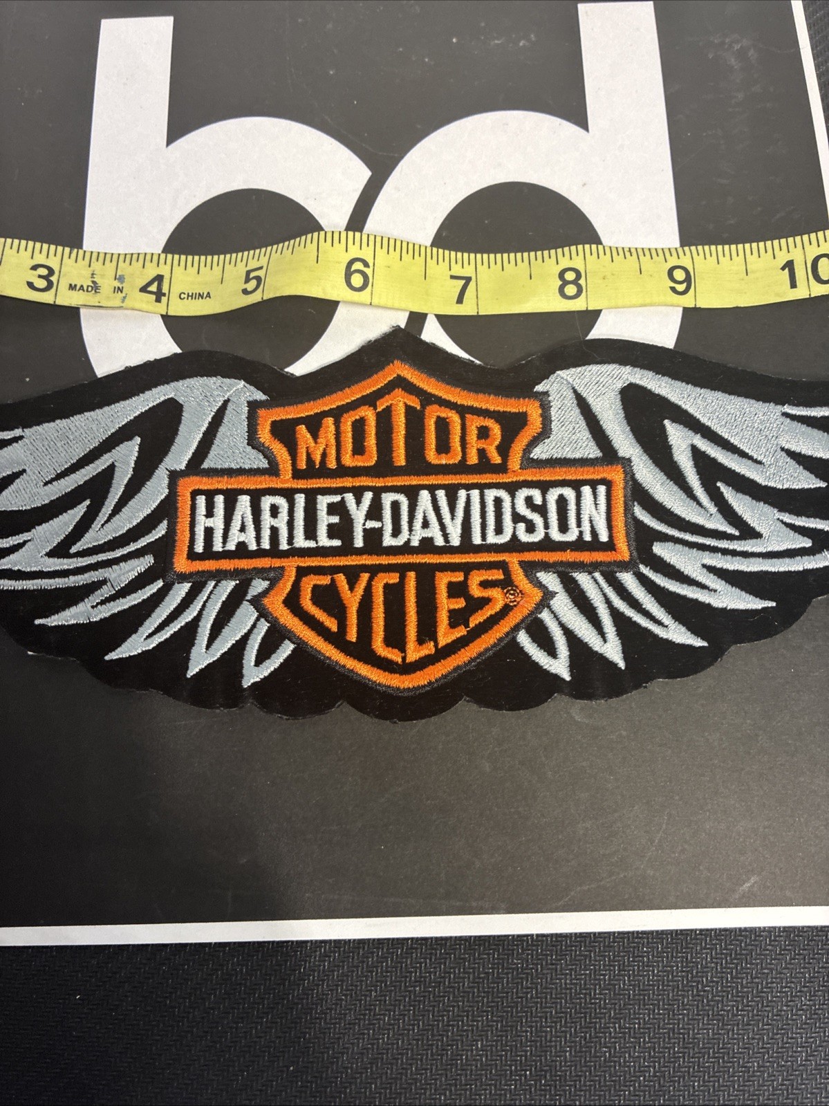 HARLEY DAVIDSON STRAIGHT WING B & S EXTRA LARGE VEST OR JACKET BACK PATCH NEW