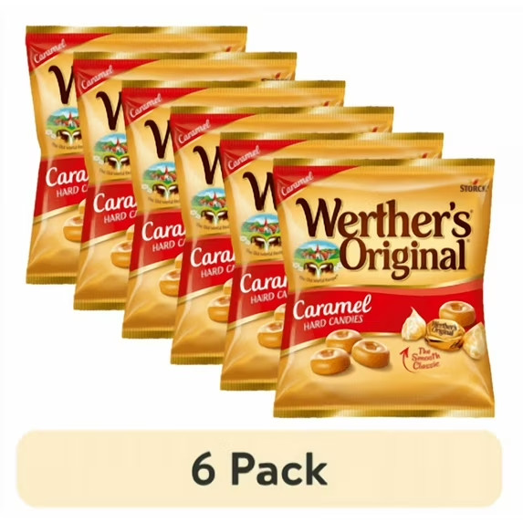 (6 pack) Werthers Original Hard Caramel Candy, 5.5 oz