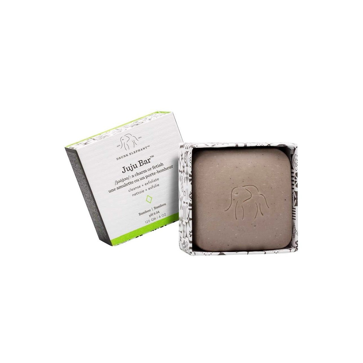 Drunk Elephant Juju Bar Bamboo Thermal Mud Facial Cleansing Soap - 113 g