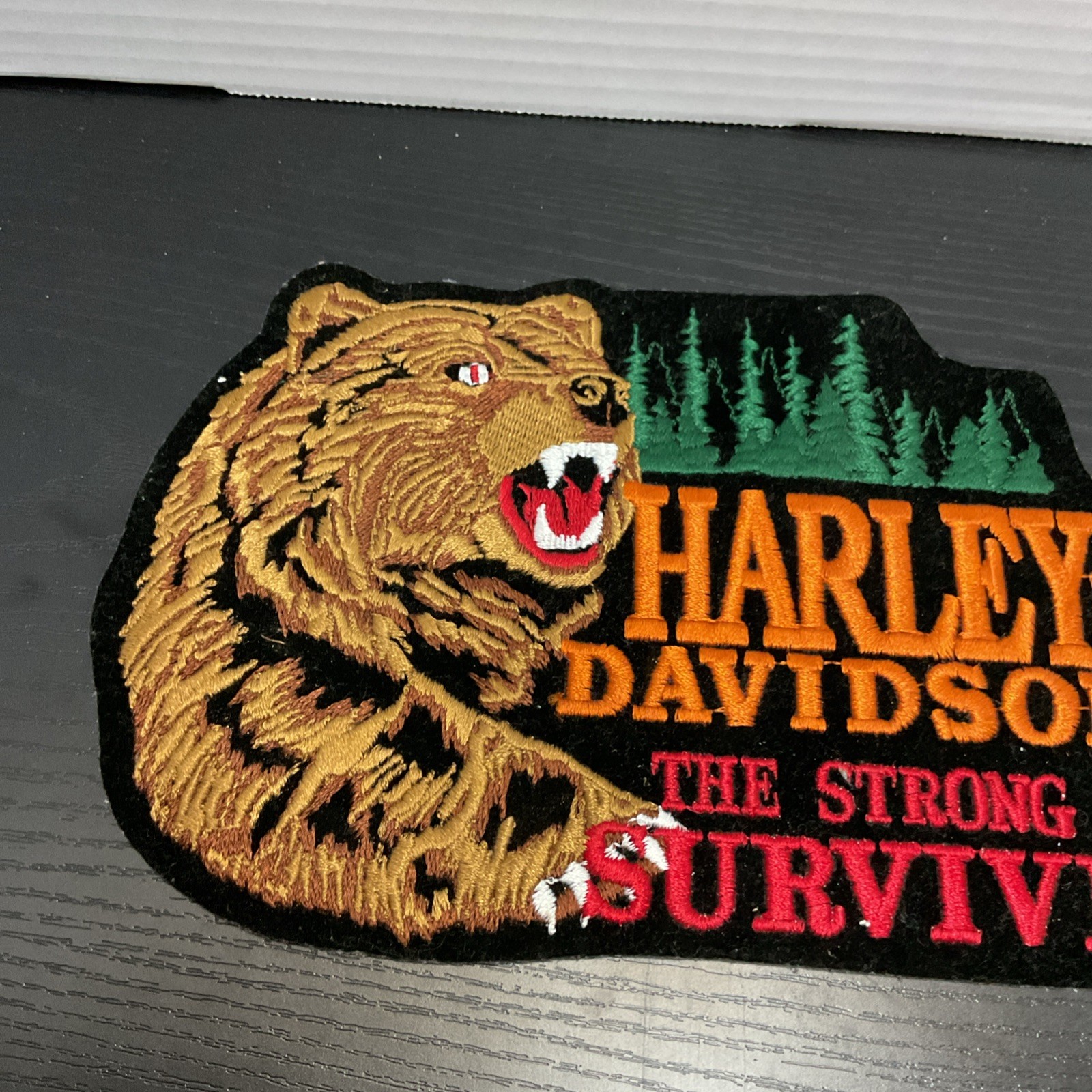 Harley-Davidson Motorcycles BEAR Embroidered Patch "The Strong Survive”