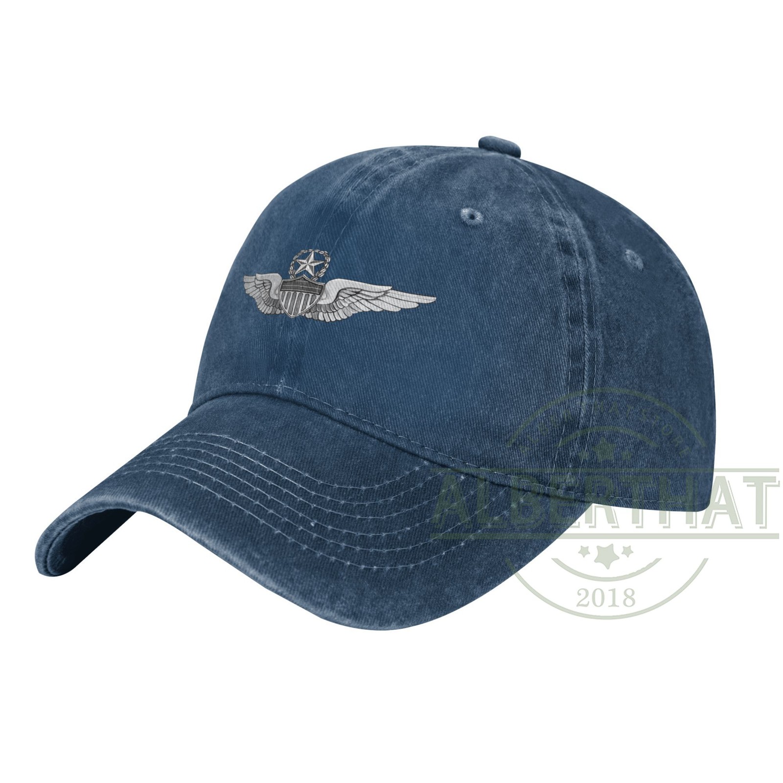 Army Master Aviator Wings Unisex Denim Hat Adjustable Baseball Cap