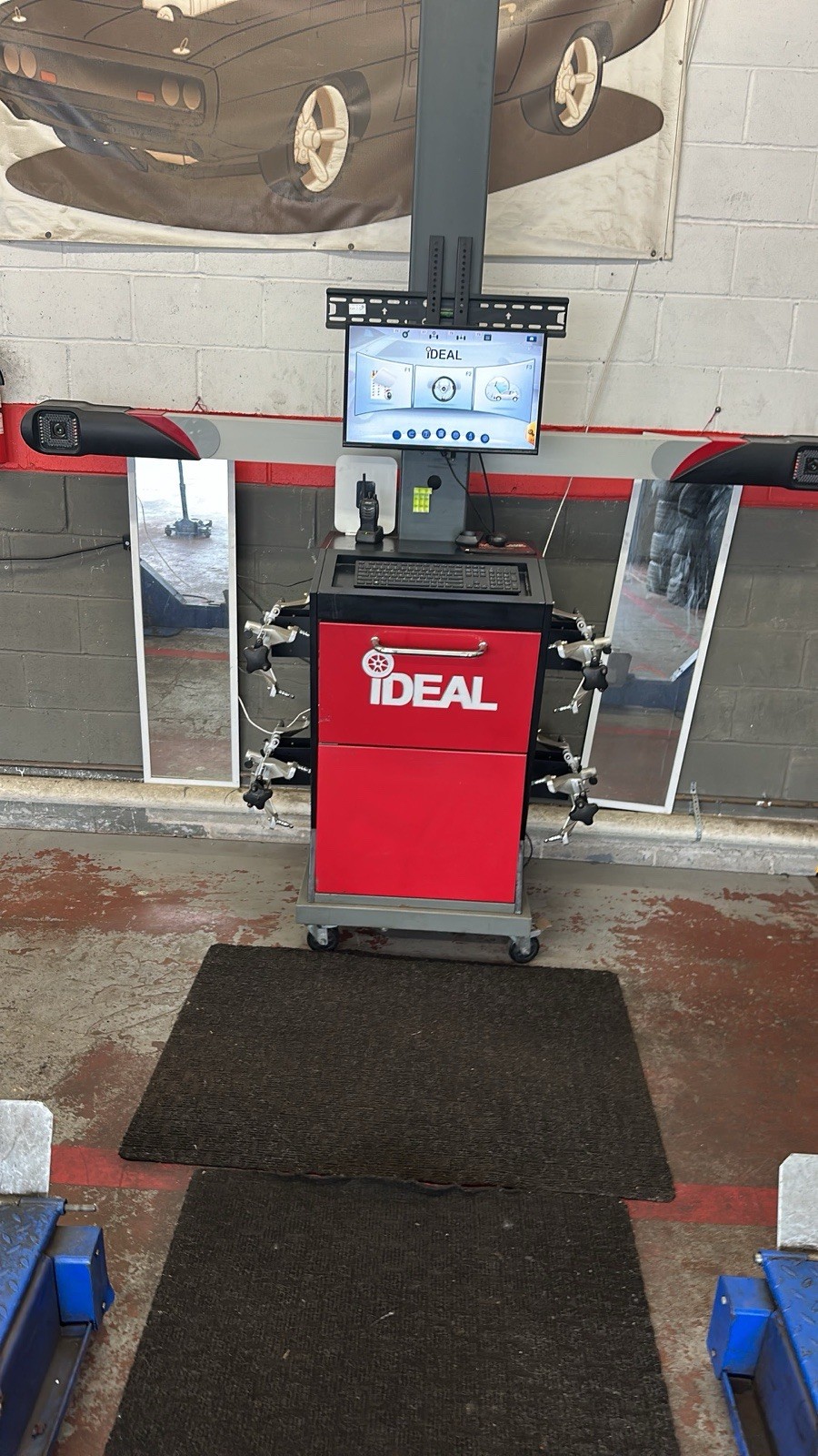 IDEAL Alignment Machine & Rack for Sale. Complete Setup, Ready to Work.