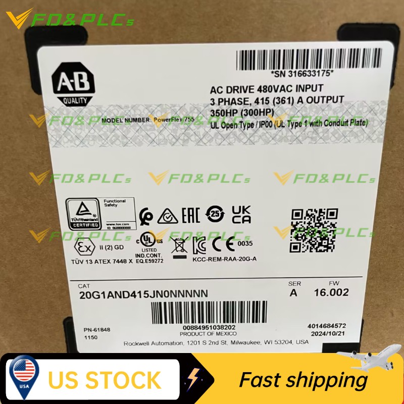AB 20G1AND415JN0NNNNN  PowerFlex 755 AC Drive 20G1AND415JN0NNNNN