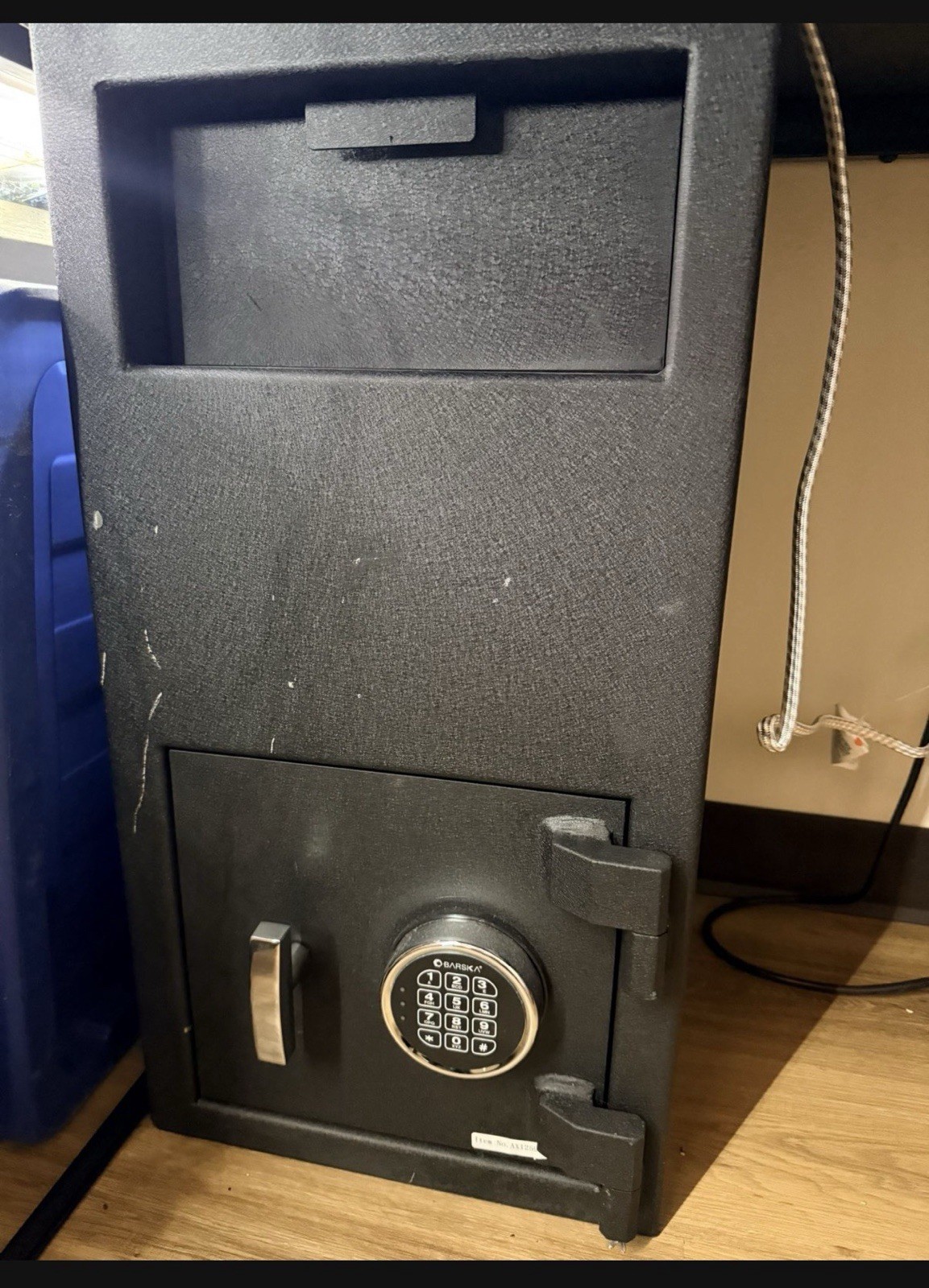 Barska Deposit Drop Slots & Dual Compartment Keypad Lock Safe w/ Back-up Keys