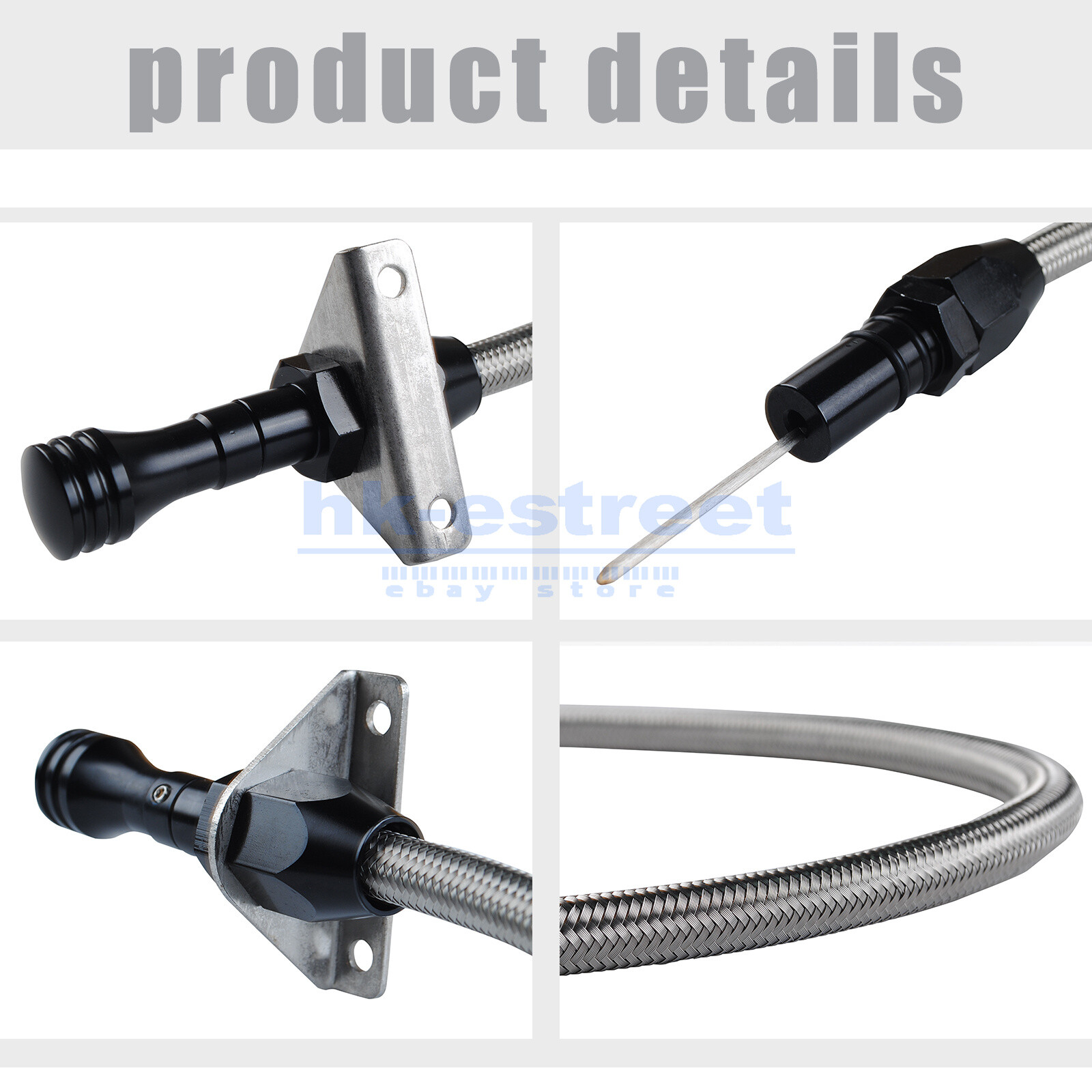 For Ford AOD Flexible Chrome Stainless Steel Transmission Dipstick AODE 4R70W US