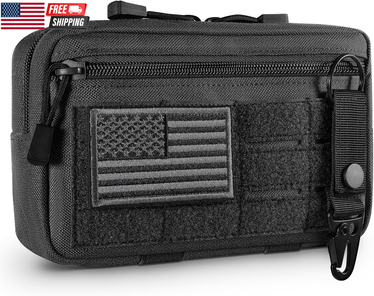Tactical Molle Admin Pouch Utility Laser Cut EDC Tool Pouch Bag Horizontal Modul