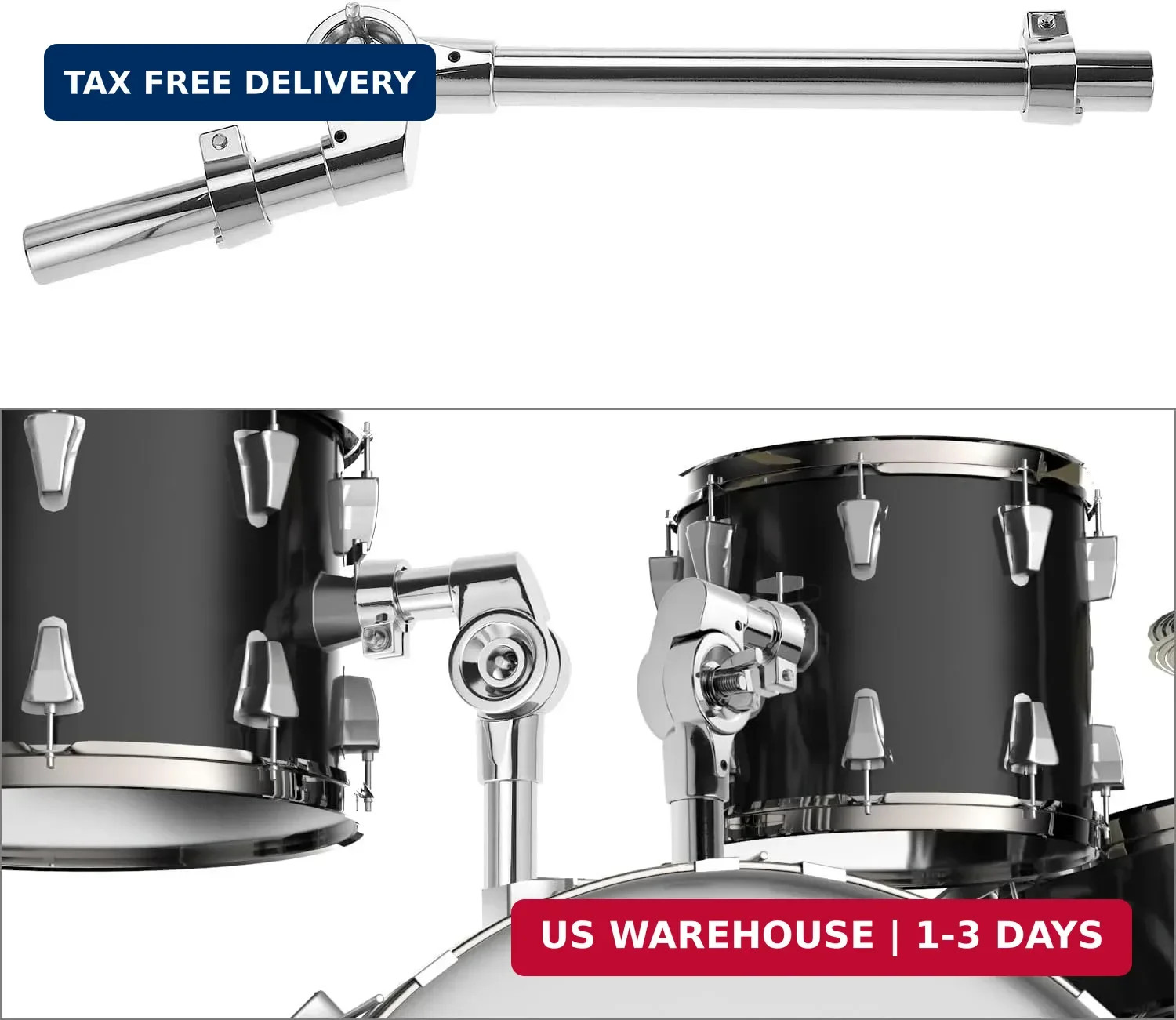 Tom Stand Mount Holder - Percussion Bass Drum Mounting Bracket, Tom Drum Replace