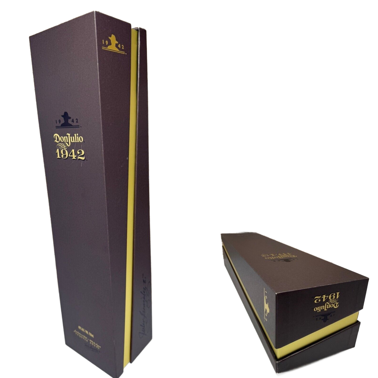 Don Julio 1942 Tequila Anejo 750ML Display Case Gold Brown NO BOTTLE - EMPTY BOX