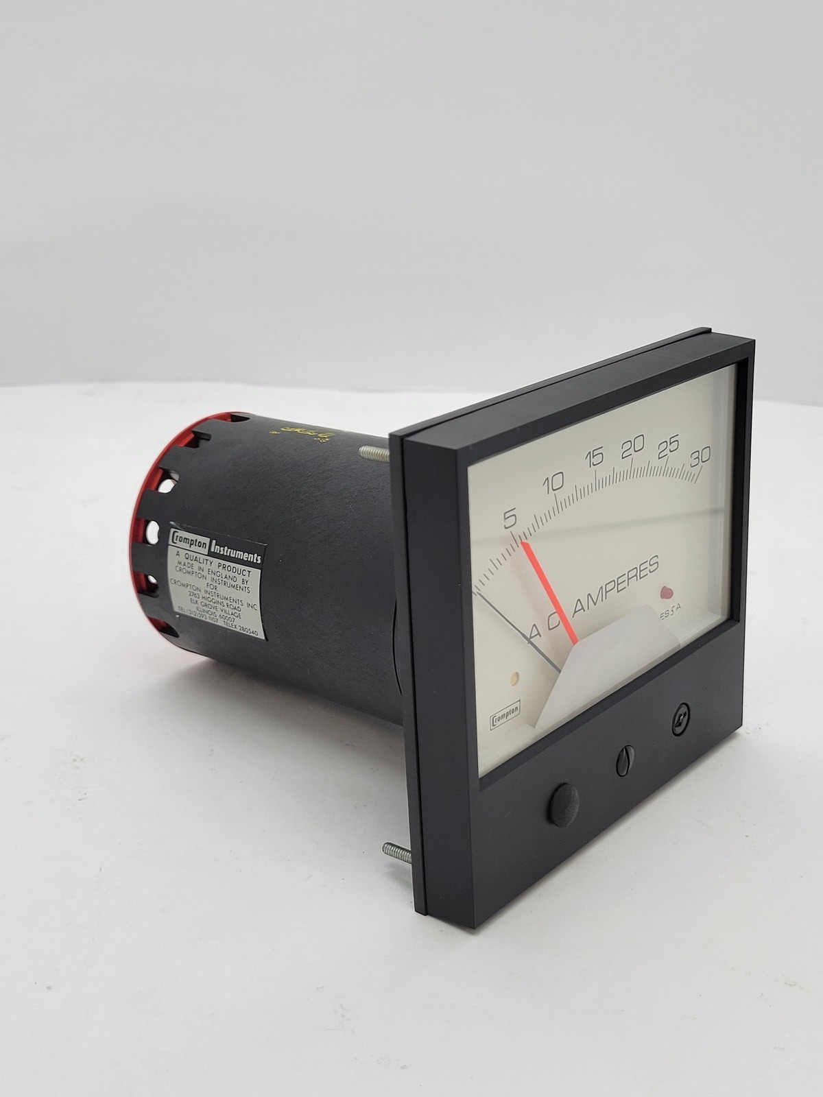 Crompton Instruments ALSNLAB AC Amperes Panel Meter 5A 120V 0.30 Scale 239-301