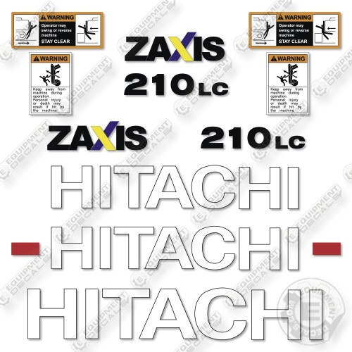 Fits Hitachi ZX210LC-5N Decal Kit Excavator- 7 YEAR OUTDOOR 3M VINYL!