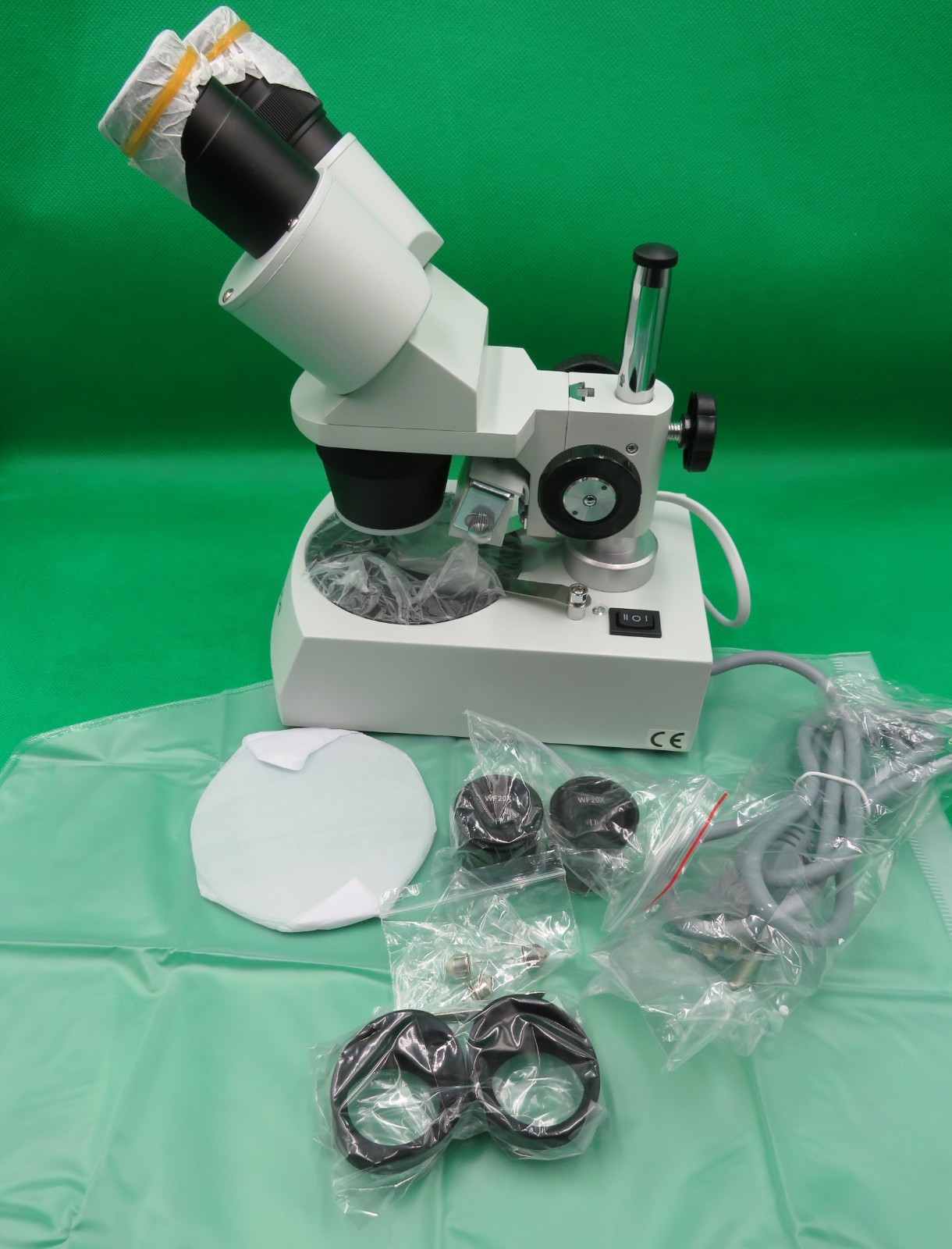 AmScope SE306R-PZ Binocular Stereo Microscope on a Pillar Stand