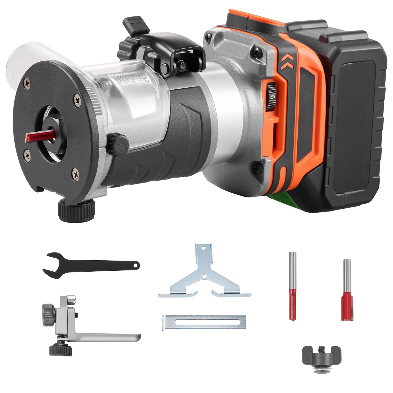 Uimoso Cordless 18V Brushless Compact Variable Speed Wood Router Palm Trimmer