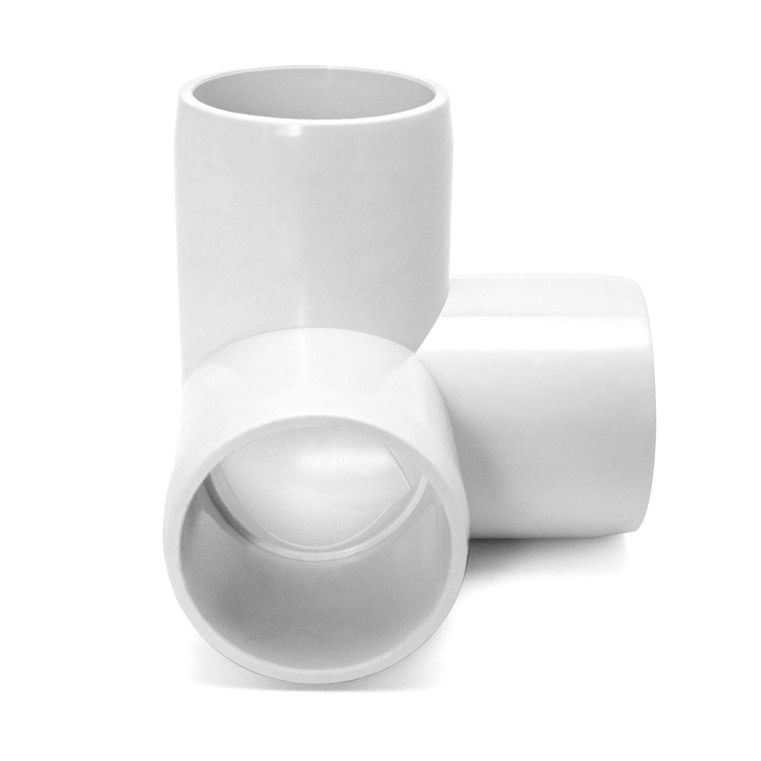 QWORK 3 Way 1/2" Tee PVC Fitting Elbow,12Pack 1/2 Inch, 3