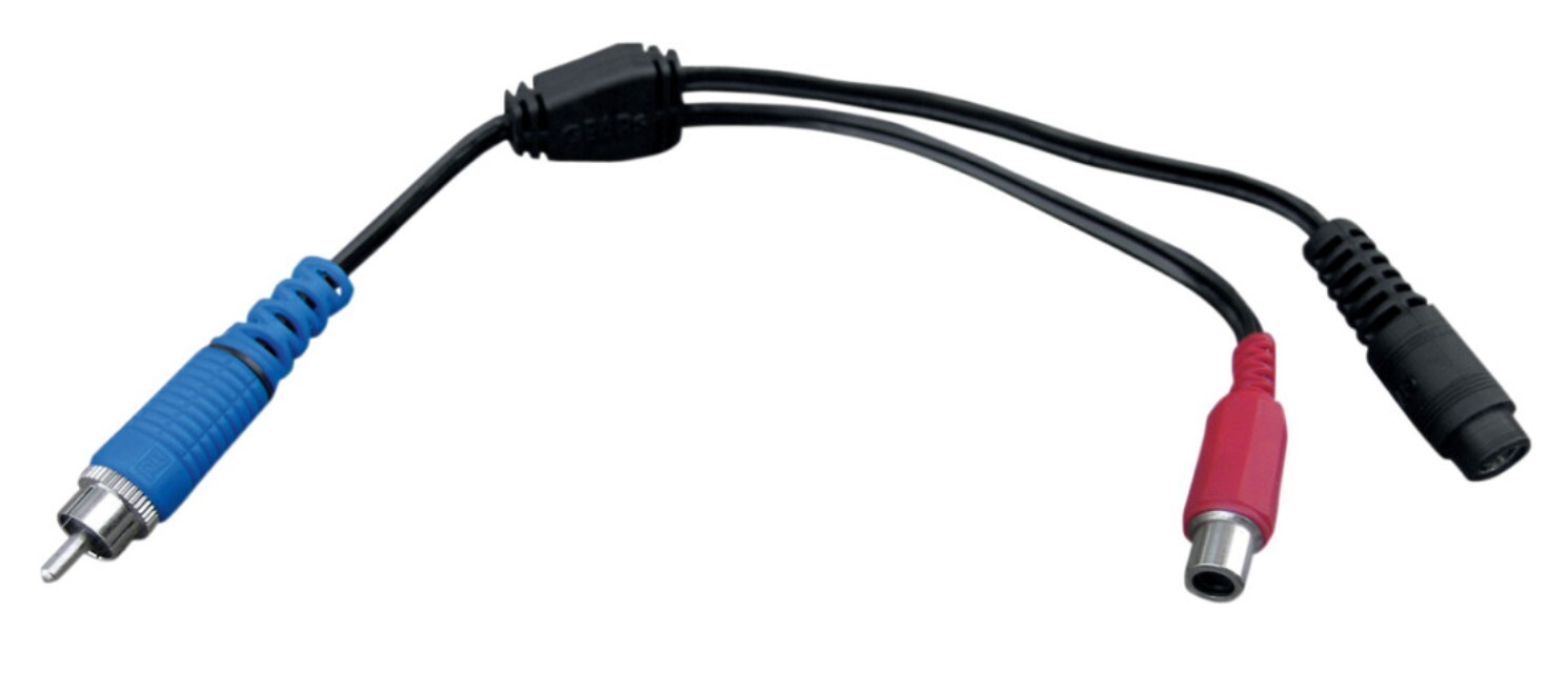 Gen X-3 Heated Visor Cord Male RCA to fFemale Coax and Female RCA