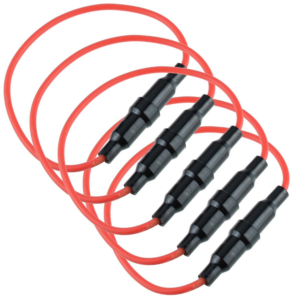 5 x In Line 5x20mm Glass AGC Fuse Holder Splash Proof Screw Type 20mm