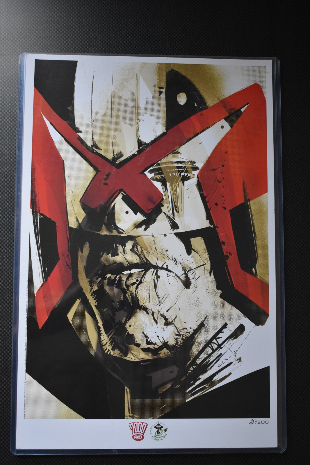 Emerald City Comicon Judge Dredd 11X17 Poster Print AP/200 VERY RARE ECCC