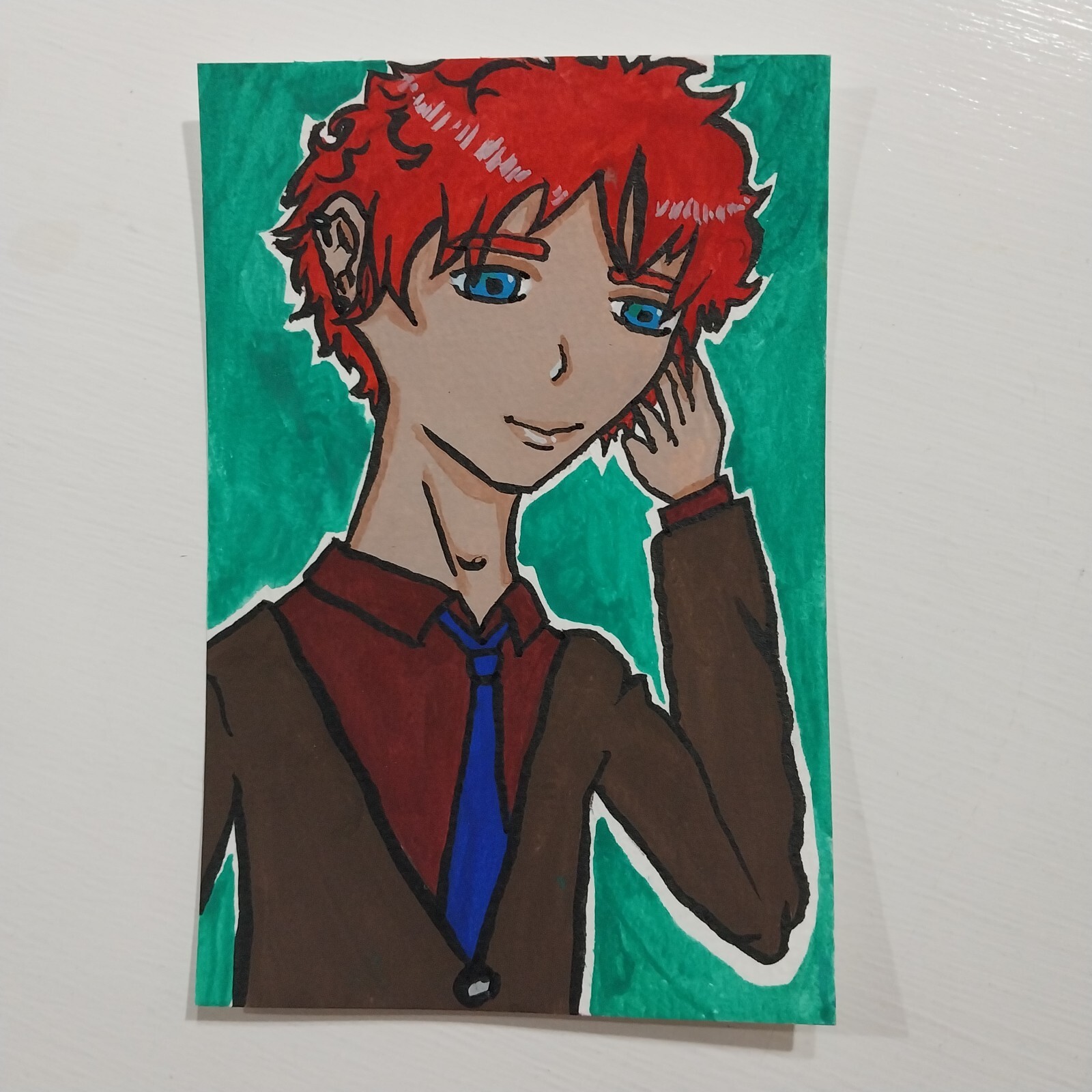 4x6 Inch Acrylic Painting On Watercolor Paper Anime Pop Art Title Kyamo A1