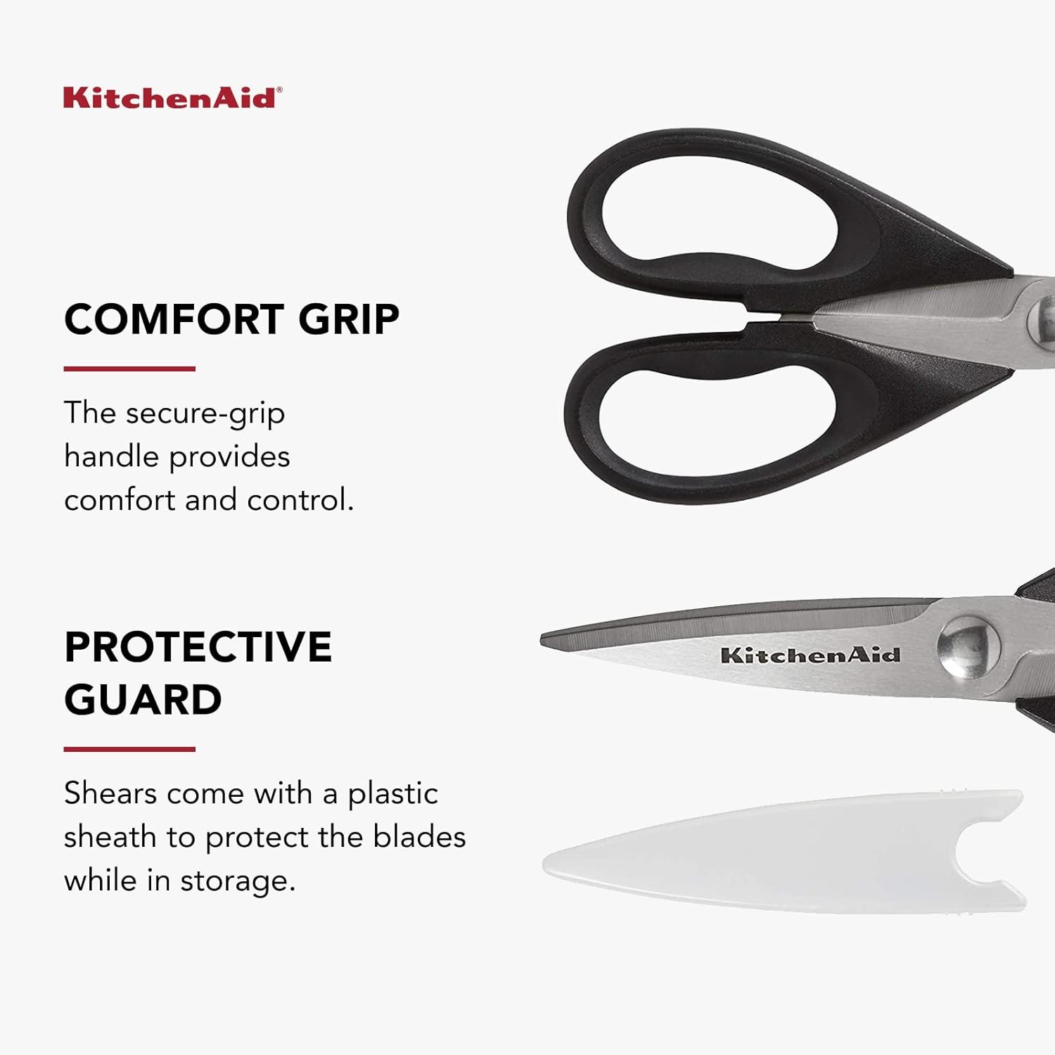 All Purpose Kitchen Shears Protective Sheath Durable Stainless Steel Scissors