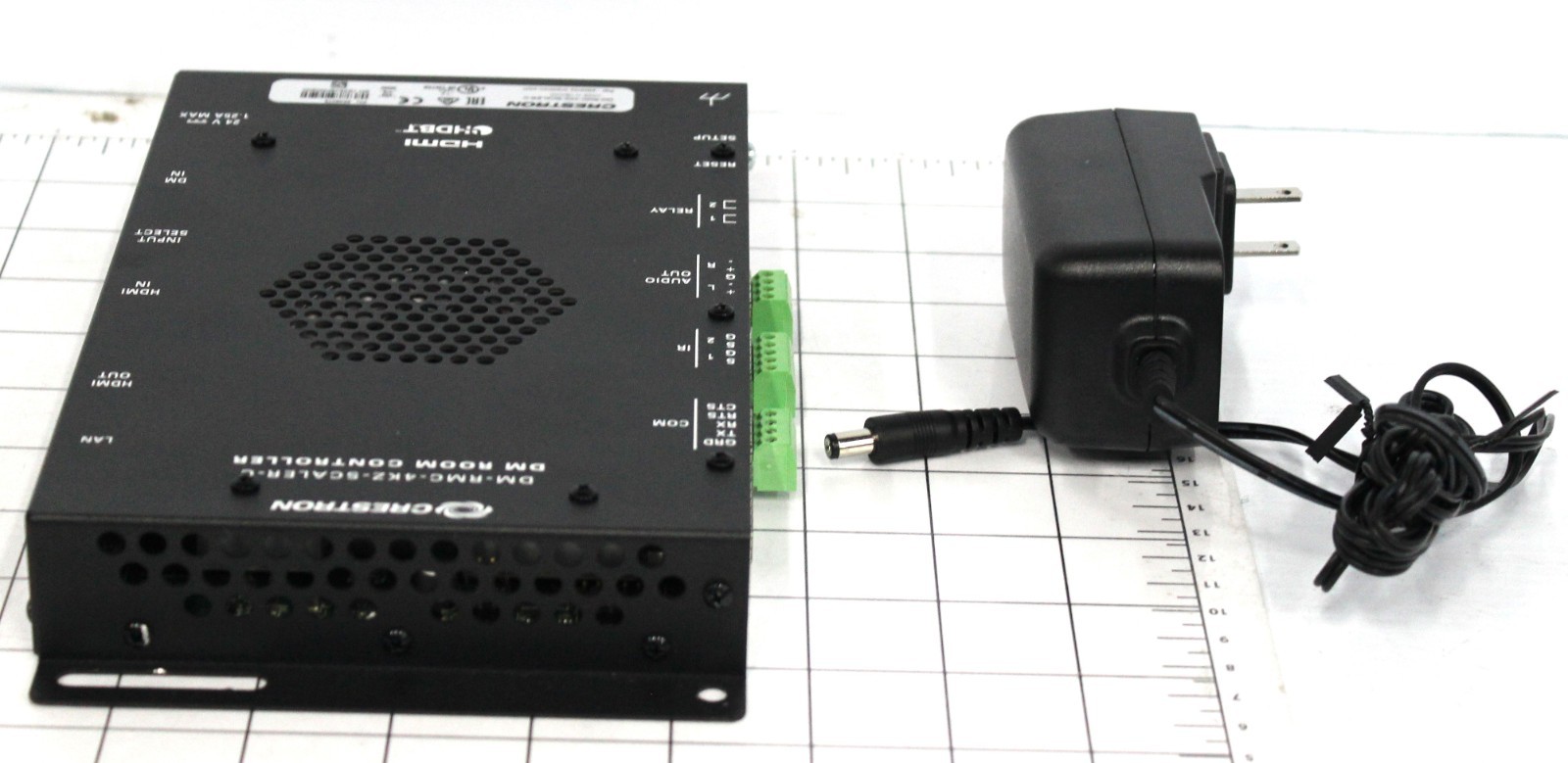 CRESTRON DM-RMC-4KZ-SCALER-C ROOM CONTROLLER W/AC-ADAPTER