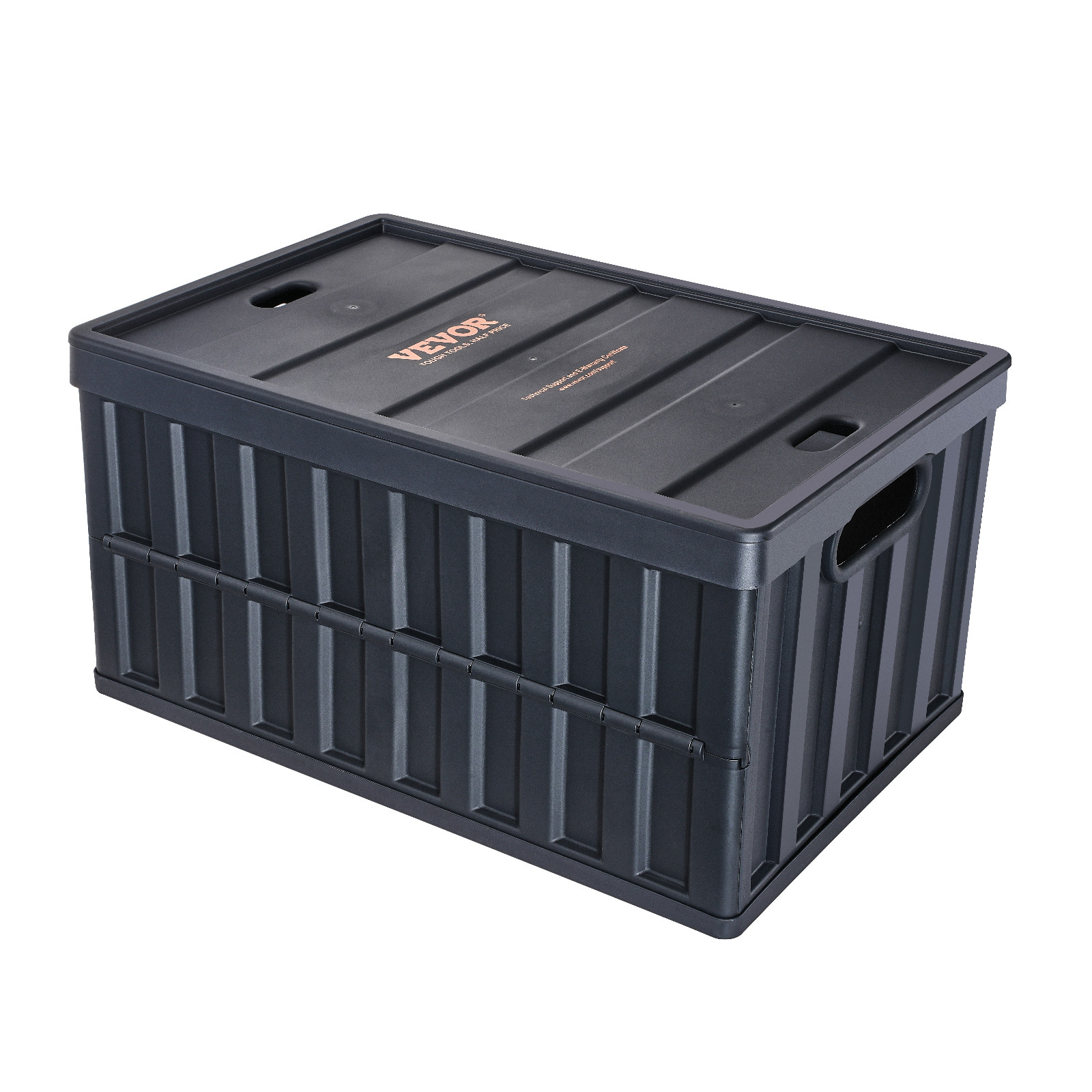 VEVOR Collapsible Storage Bins with Lids Folding Stackable Containers 65L 3-Pack