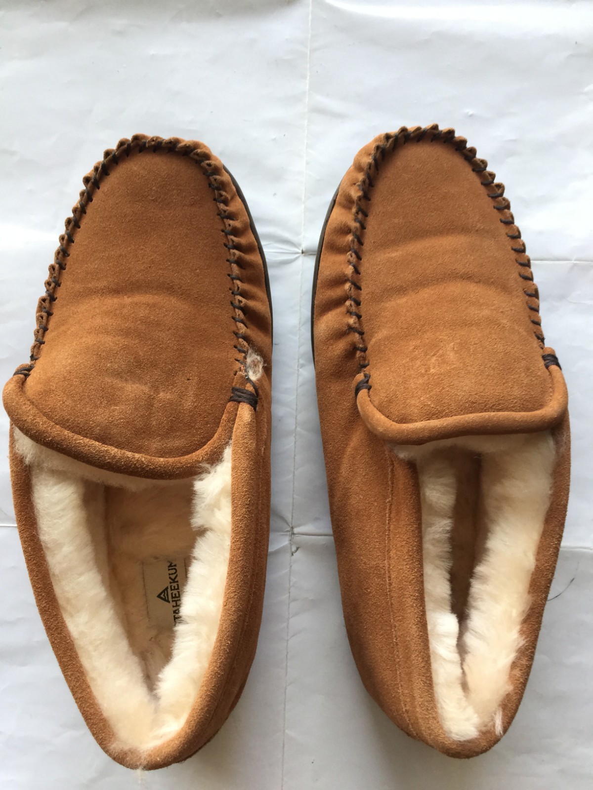 Staheekum Men's Plush Shearling Lined Slipper, Trapper Wheat, 9M