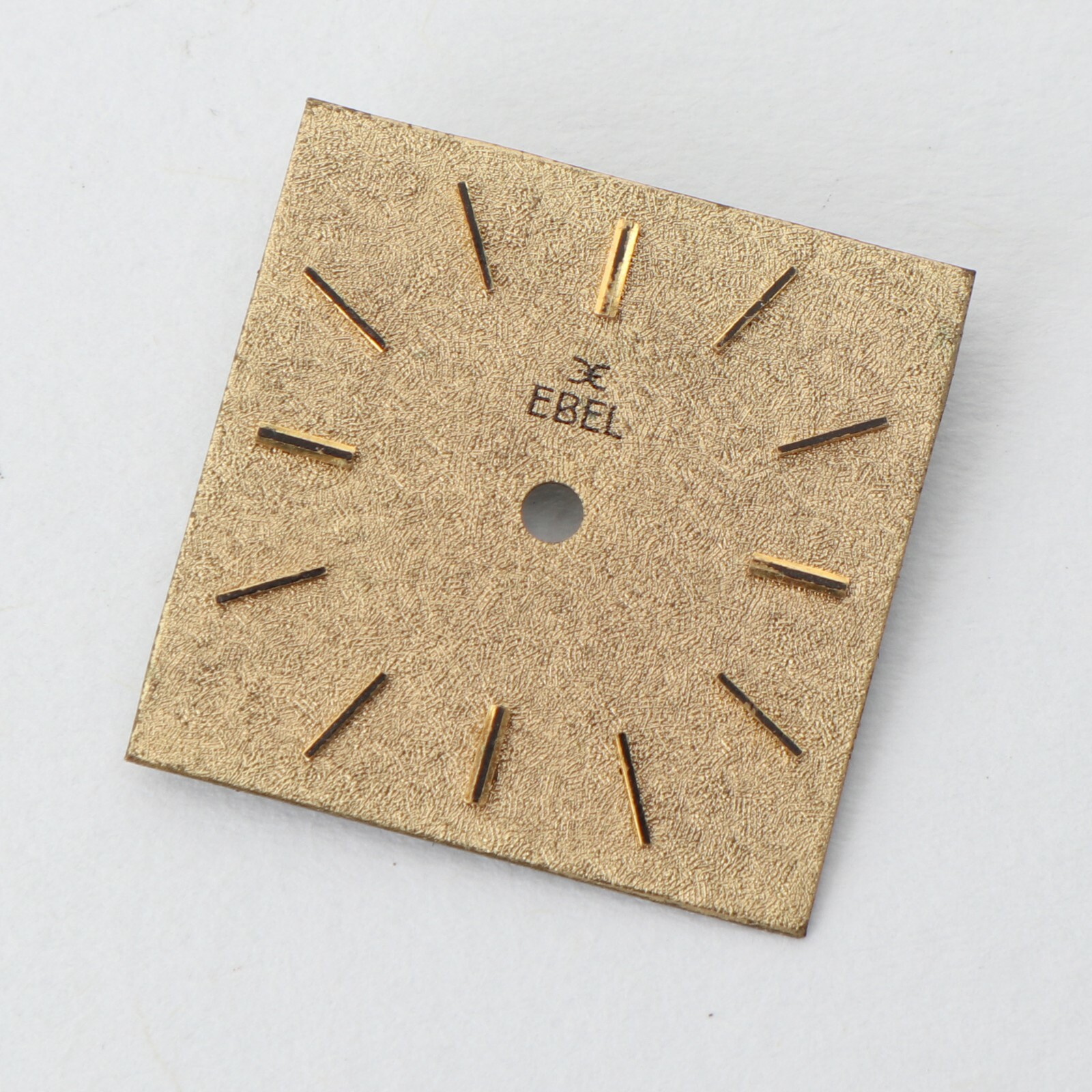 Ebel Watch Dial Textured Gold Square Measures 18.9mm Watchmakers Repairs Spares